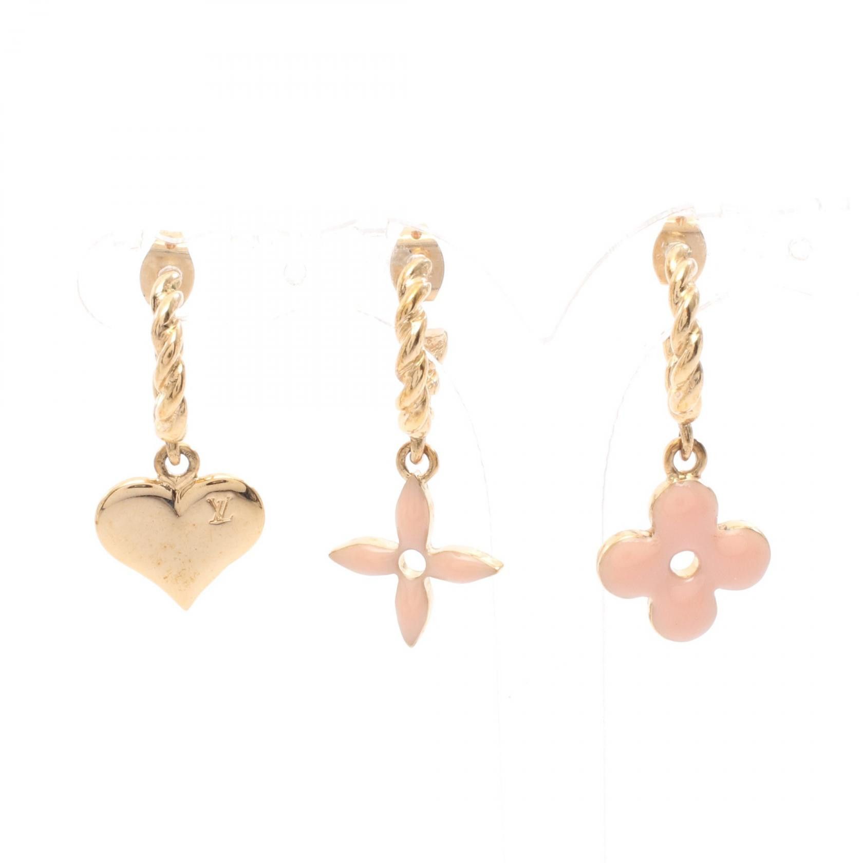 Louis Vuitton Louis Vuitton Louis Vuitton Sweet Monogram Earrings Metal Earrings M65754 DUTY FREE for USA Size ONE SIZE - 1 Thumbnail