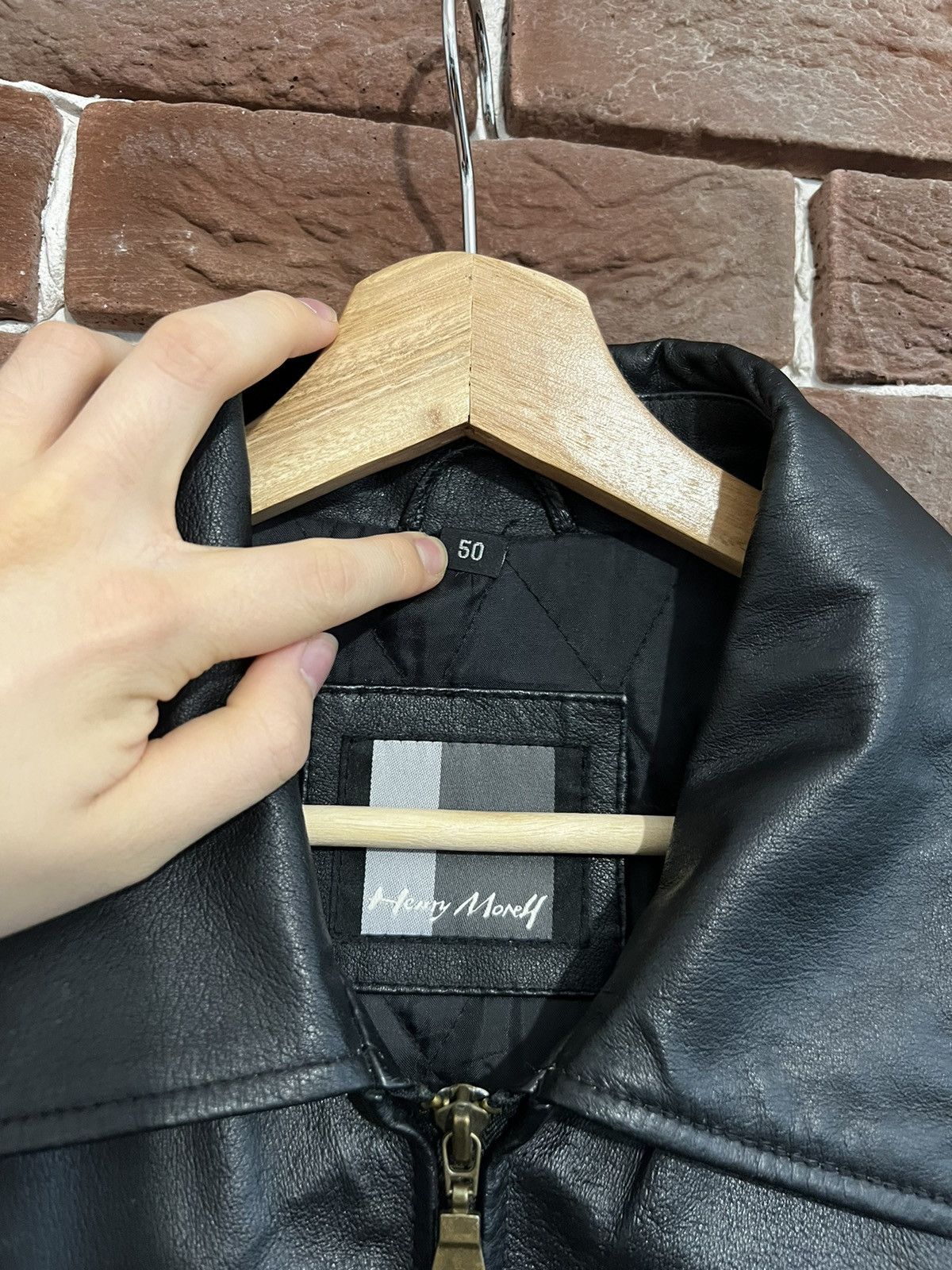 Leather Vintage Genuine Real Leather Jacket High Quality Rock Punk Size US M / EU 48-50 / 2 - 6 Thumbnail