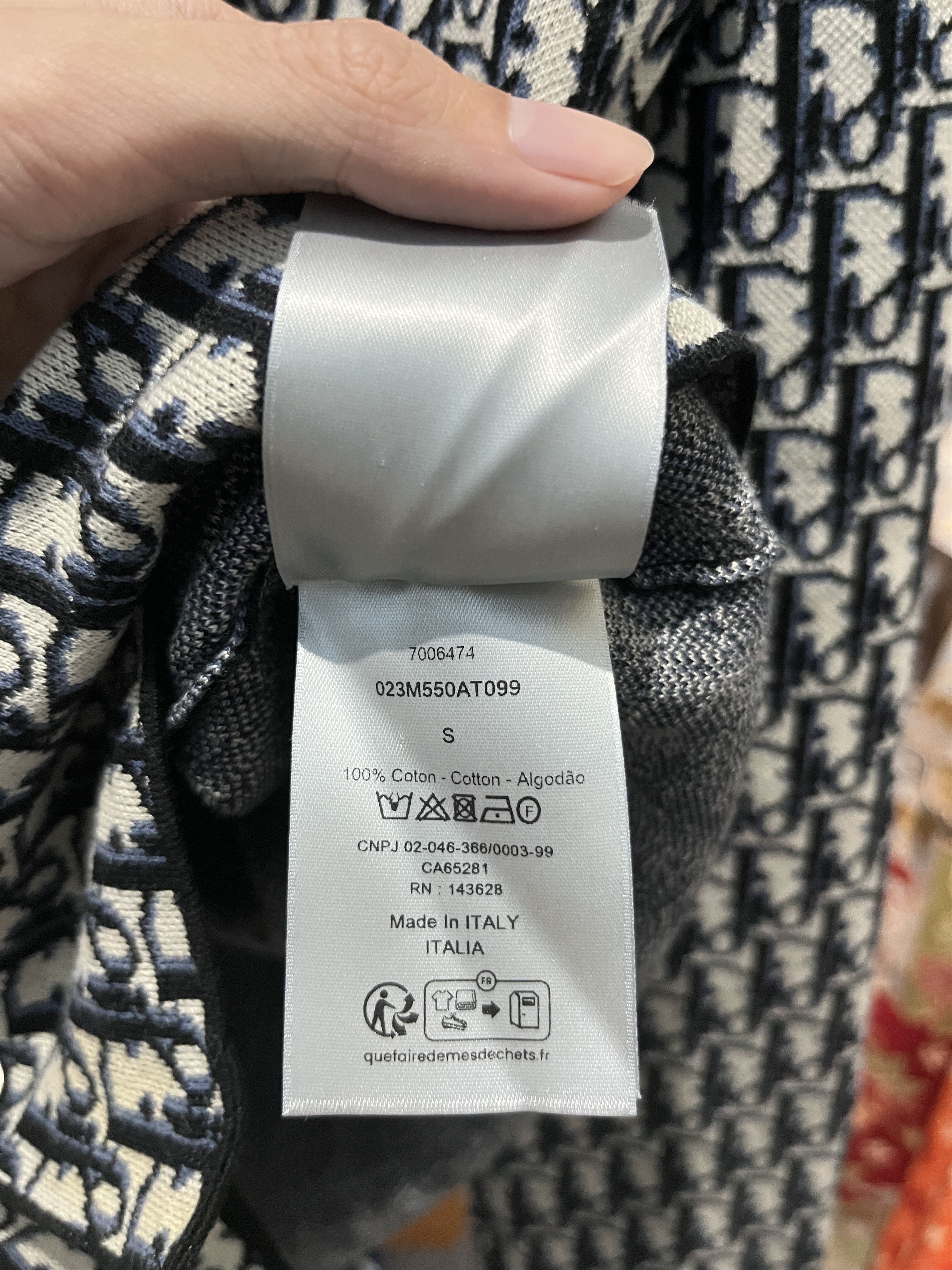 Dior Christian Dior Oblique Knit Overshirt Navy Blue Jacquard Size US S / EU 44-46 / 1 - 6 Thumbnail