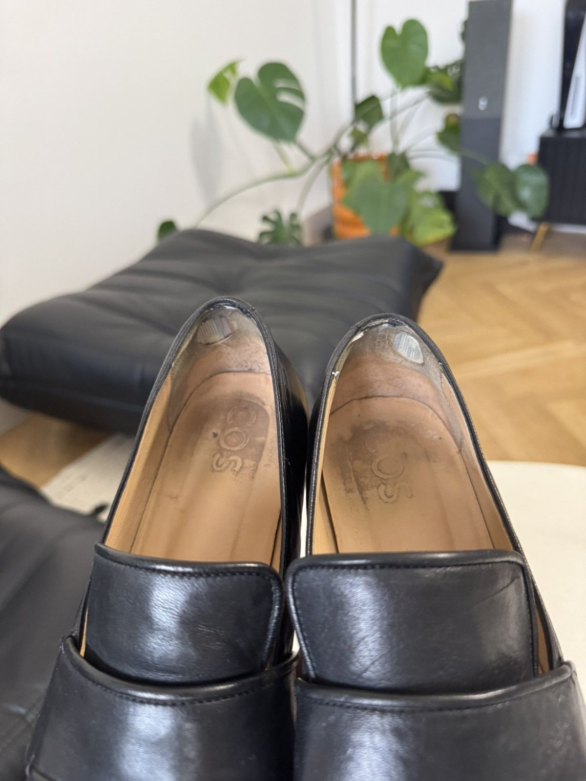 Cos Black High Quality COS Leather Loafers Vintage Y2k Hype Size US 8.5 / EU 41-42 - 8 Thumbnail