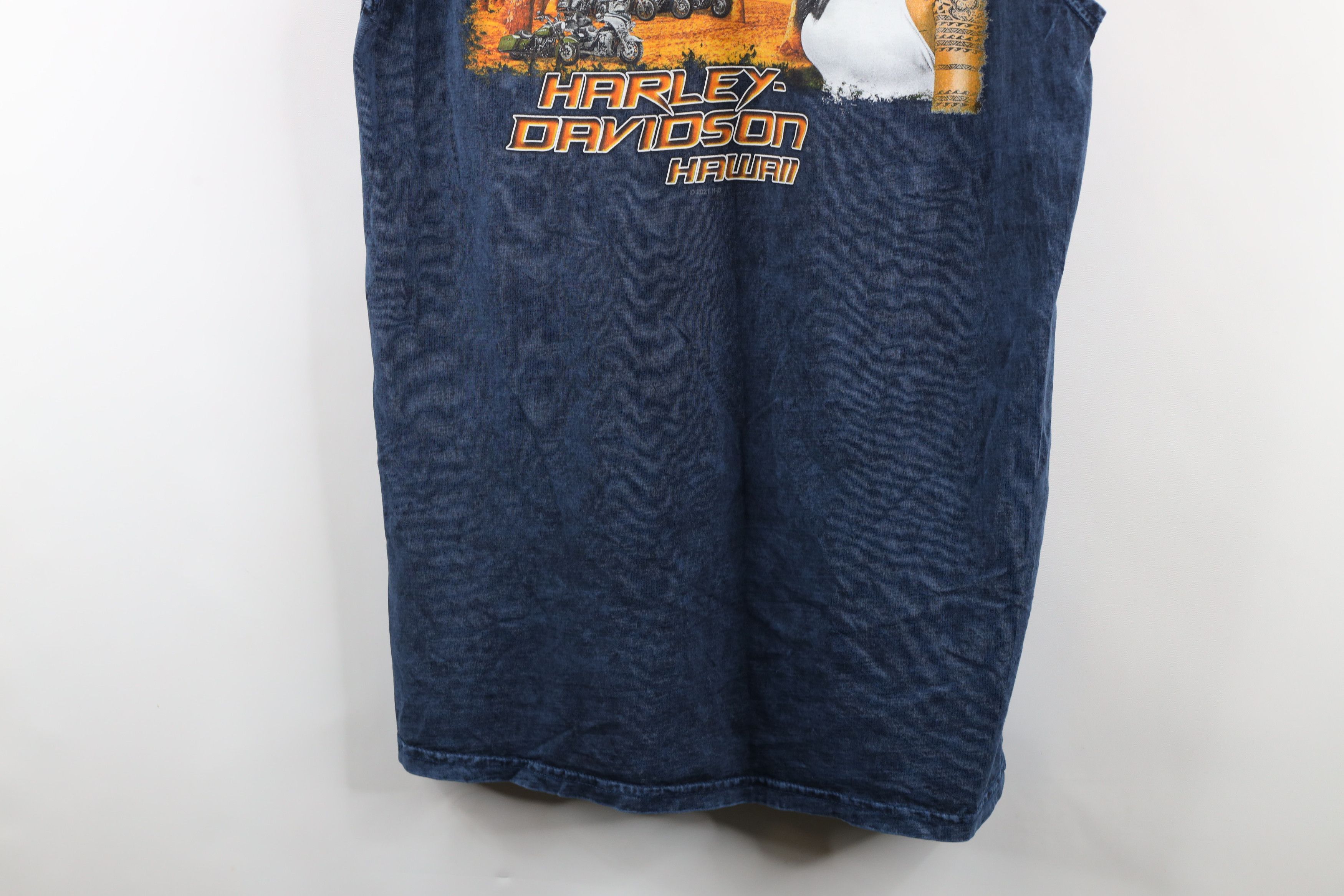 Harley Davidson × Vintage Harley Davidson Hawaii Acid Wash Sleeveless Dress T-Shirt Size L / US 10 / IT 46 - 12 Thumbnail