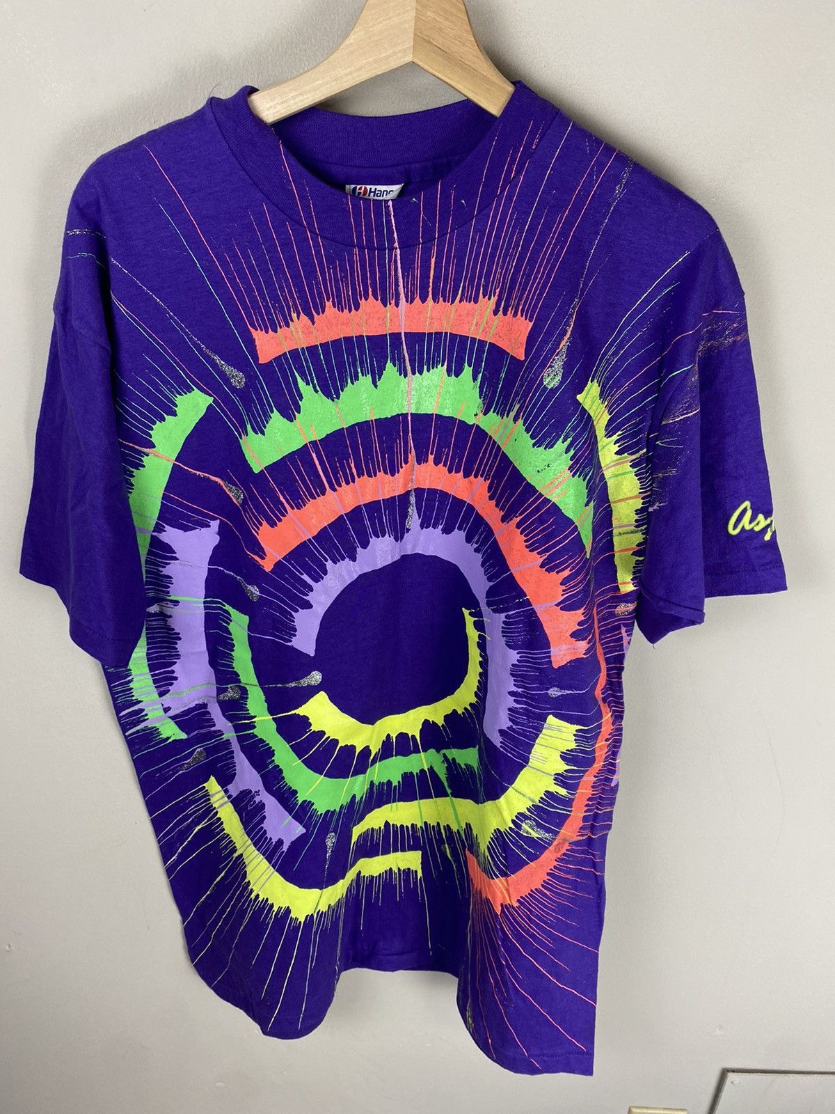 Vintage Vintage Aspen Deadstock Spiral Paint Tee Size US XL / EU 56 / 4 - 1 Thumbnail