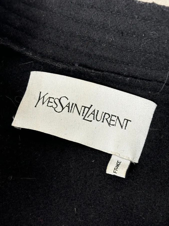 Yves Saint Laurent AW2010 Yves Saint Laurent Black Asymmetrical Officer Coat Size S / US 4 / IT 40 - 11 Thumbnail