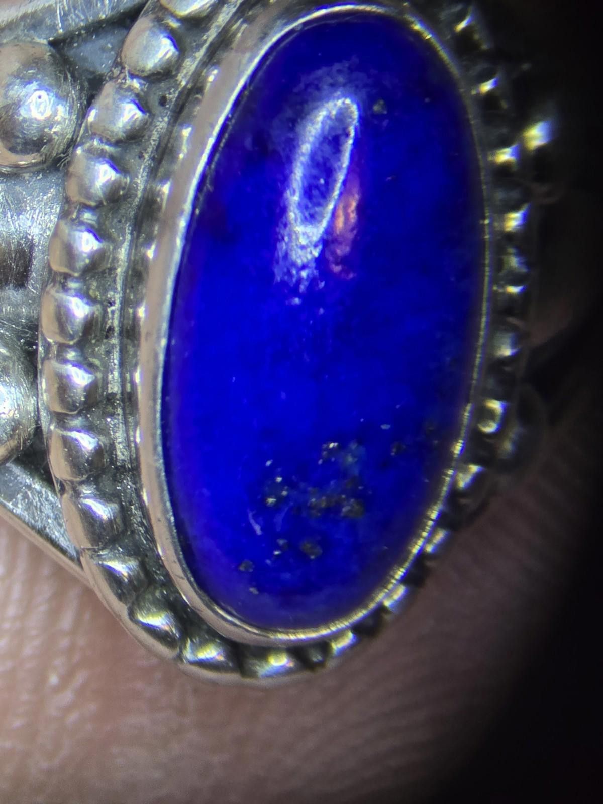 Other Navajo Sterling Silver Lapis Ring by Derrick Gordon – Size 7 Size ONE SIZE - 9 Thumbnail