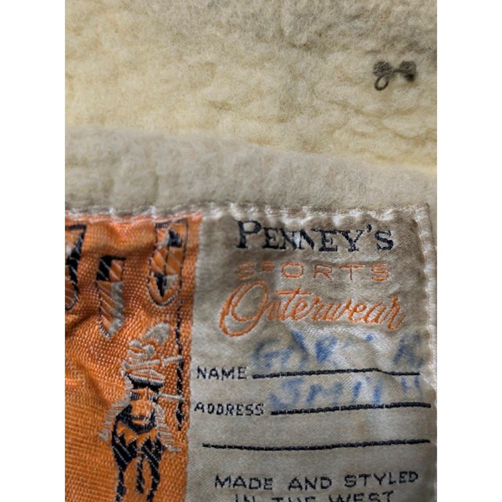 Vintage VINTAGE Penney's suede leather M coat Rancher sherpa WESTERN cowhide Men Adult Brown 1950-60s Size US M / EU 48-50 / 2 - 5 Thumbnail