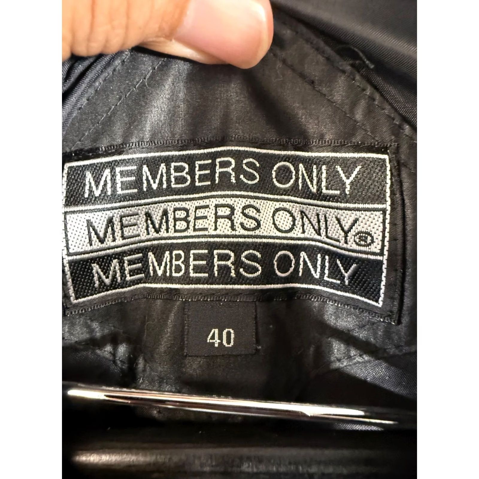 Members Only VINTAGE Members Only Bomber Jacket Mens 40 Black Austin Radio Station Logo Full Zip Lined Stand Up Neck VTG Size US XXS / EU 40 - 6 Thumbnail