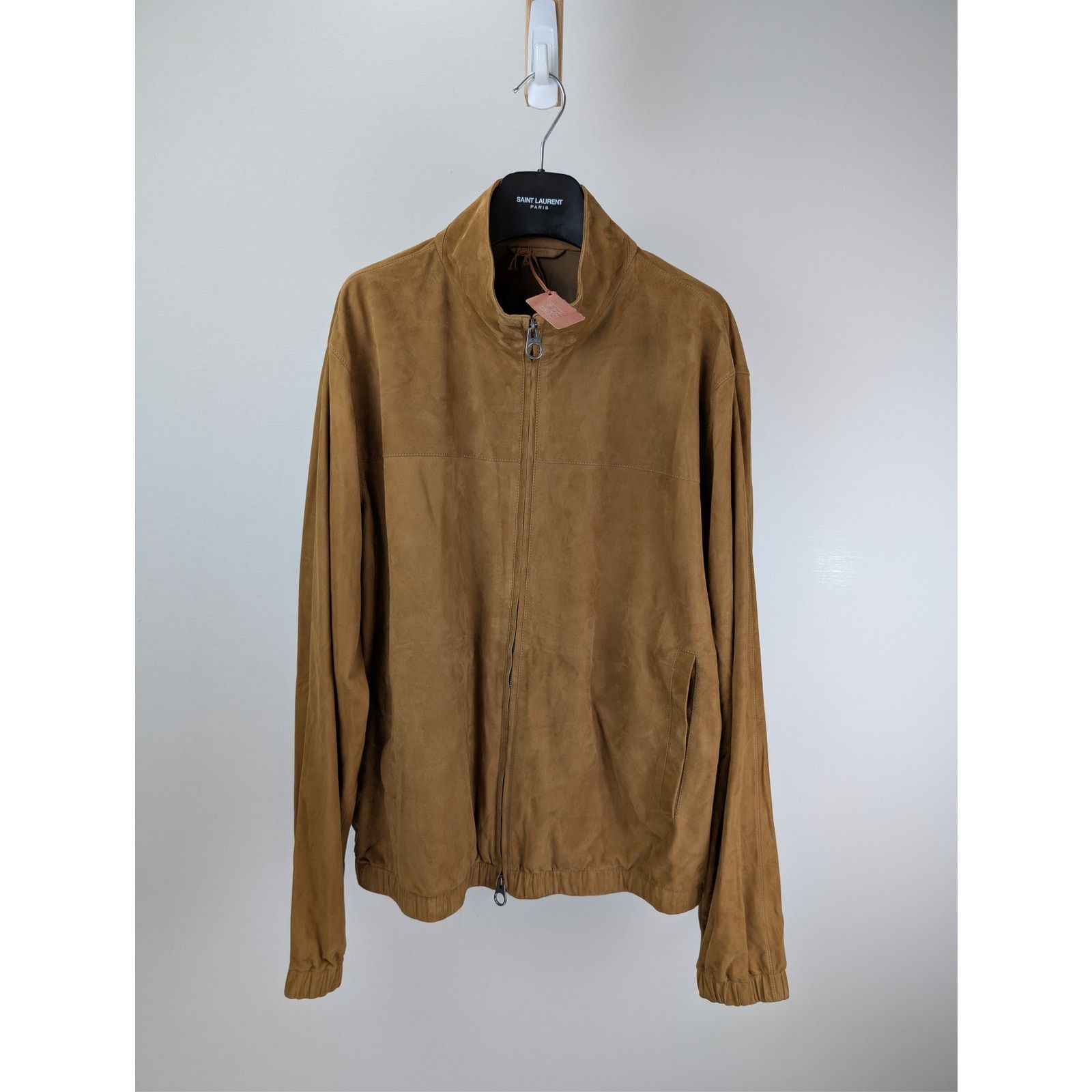 Loro Piana o1rshd1 Bomber Lowered Jacket in Camel Size US XL / EU 56 / 4 - 1 Thumbnail
