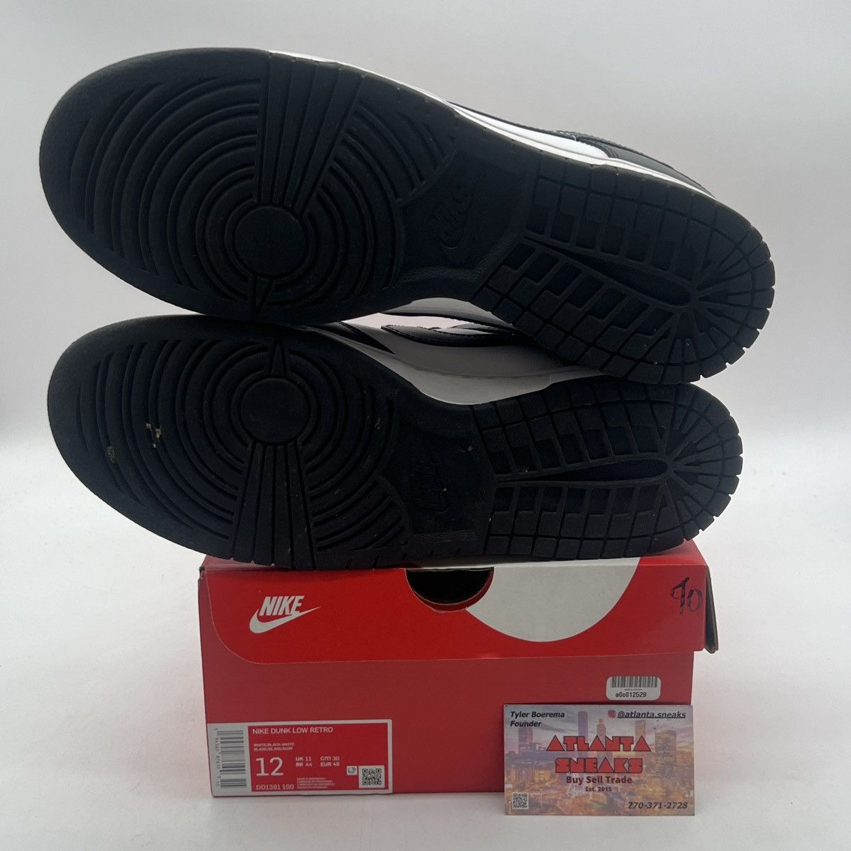 Nike Nike dunk low black white Size US 12 / EU 45 - 7 Thumbnail