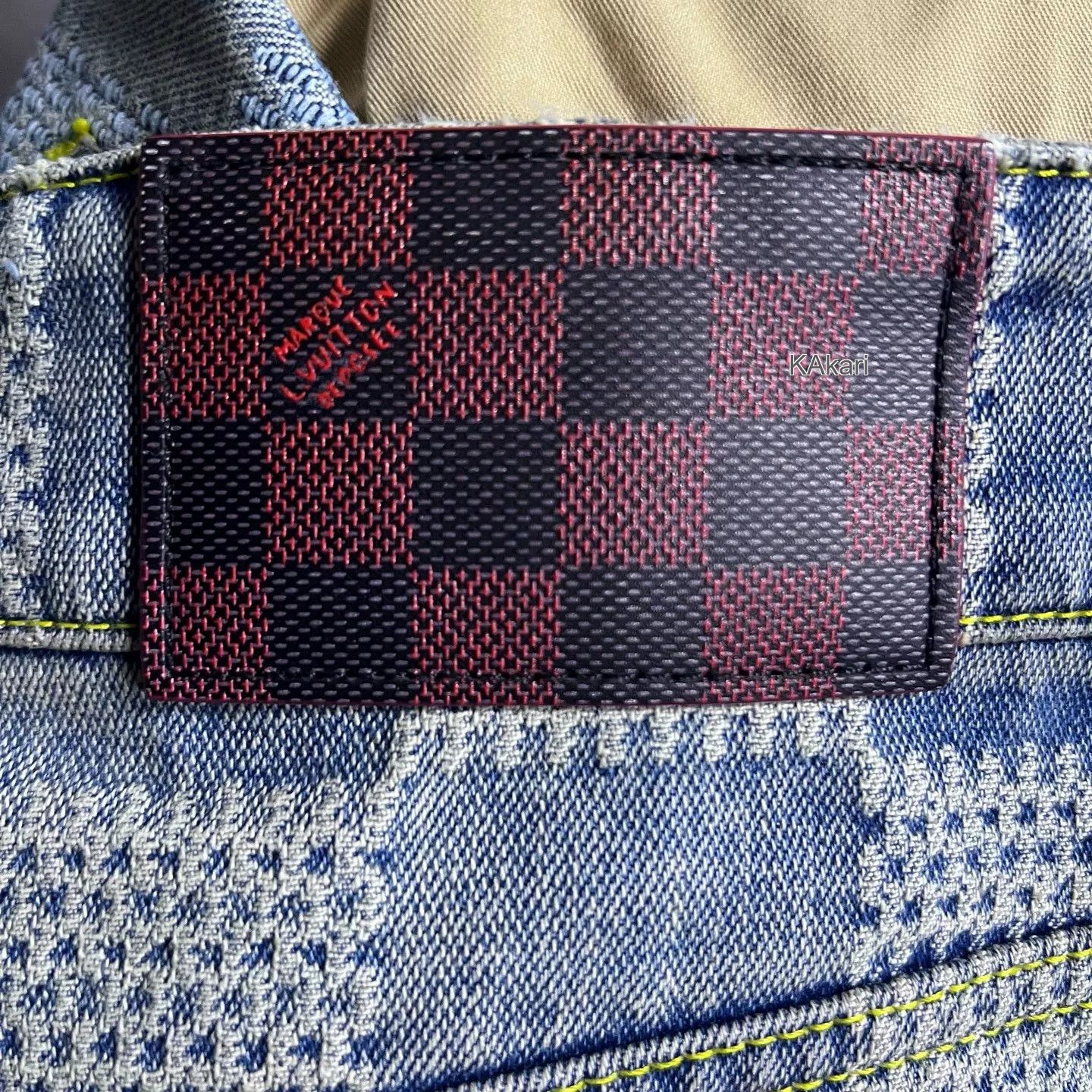 Louis Vuitton Louis Vuitton Blue Check Micro-Flare Jeans Size US 32 / EU 48 - 4 Thumbnail