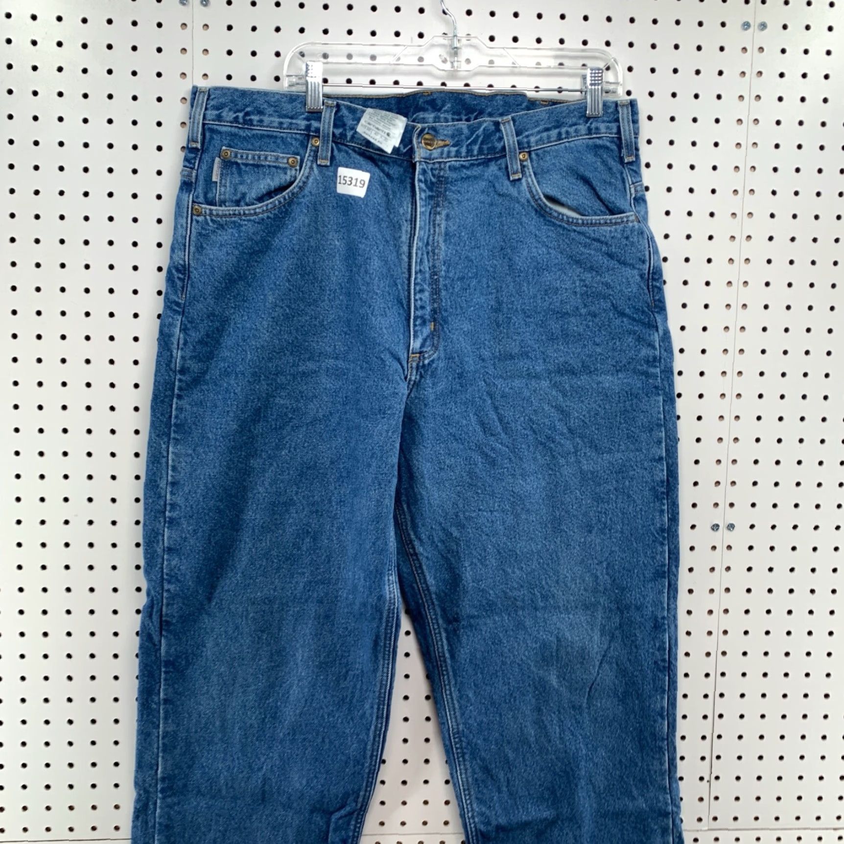 Carhartt VINTAGE Carhartt Jeans Relaxed Fit Straight Leg Flannel Lined Blue 38x39 Mens Size US 38 / EU 54 - 2 Thumbnail