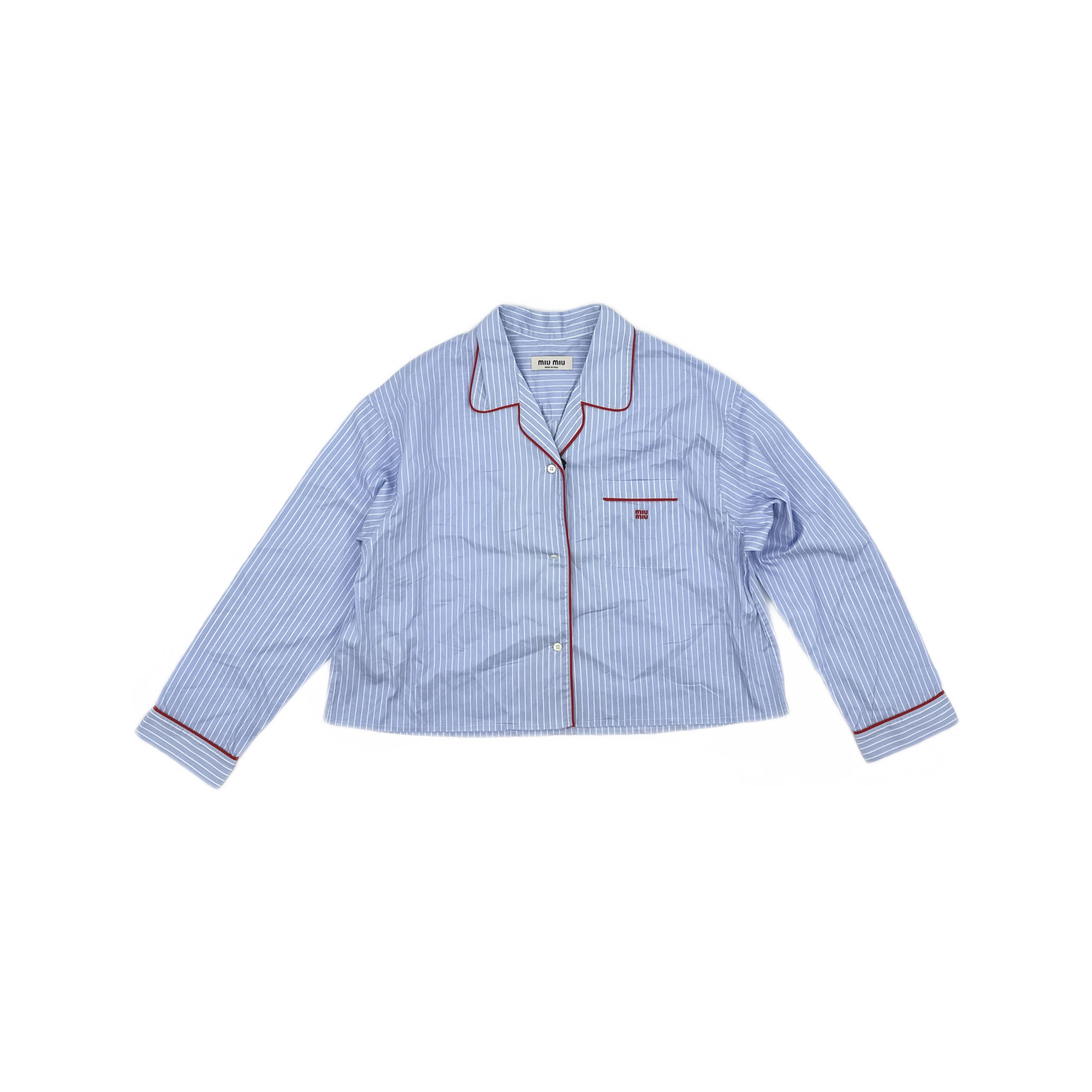 Miu Miu Miu Miu Striped Shirt Size IT 36 Size XS / US 0-2 / IT 36-38 - 1 Thumbnail