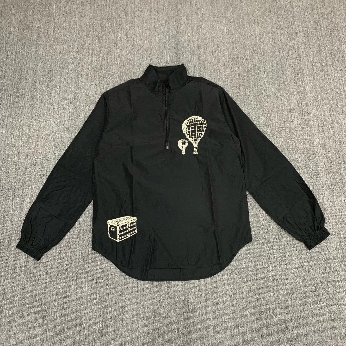 Louis Vuitton Black Hot Balloon Embroidery Half-Zip LS XL Size US XL / EU 56 / 4 - 1 Thumbnail