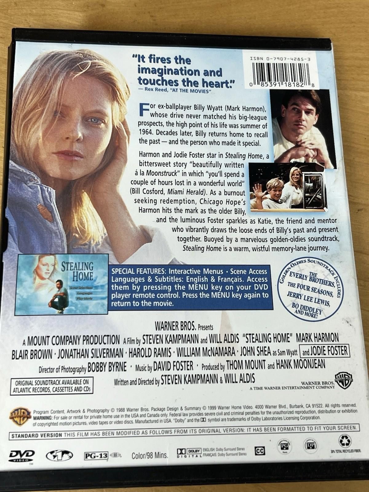 Other Stealing Home DVD. Mark Harmon, Jodie Foster Size ONE SIZE - 12 Thumbnail