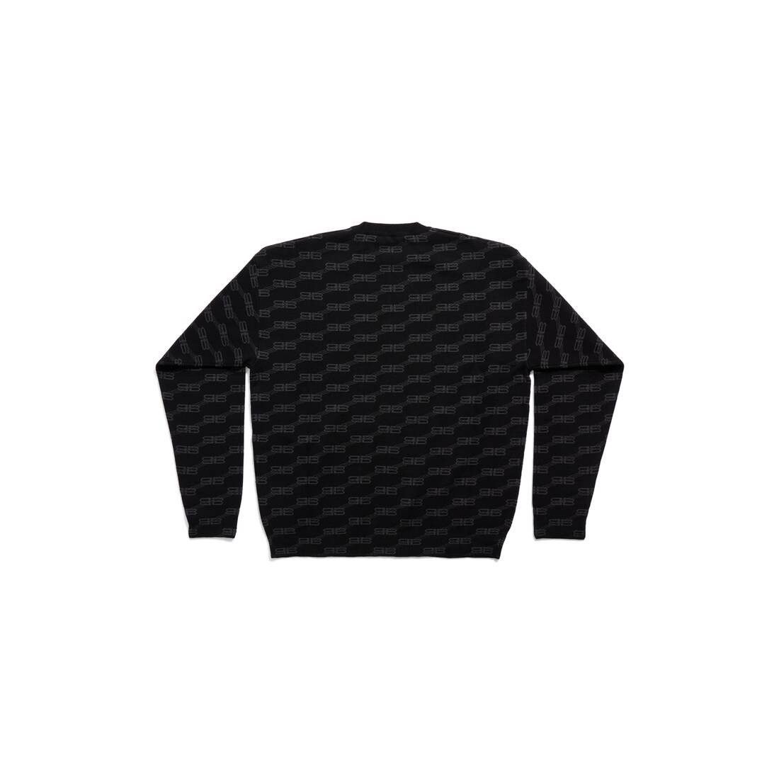 Balenciaga o1w1db11224 BB Monogram Sweater in Black Size XXL / US 16-18 / IT 52-54 - 1 Thumbnail