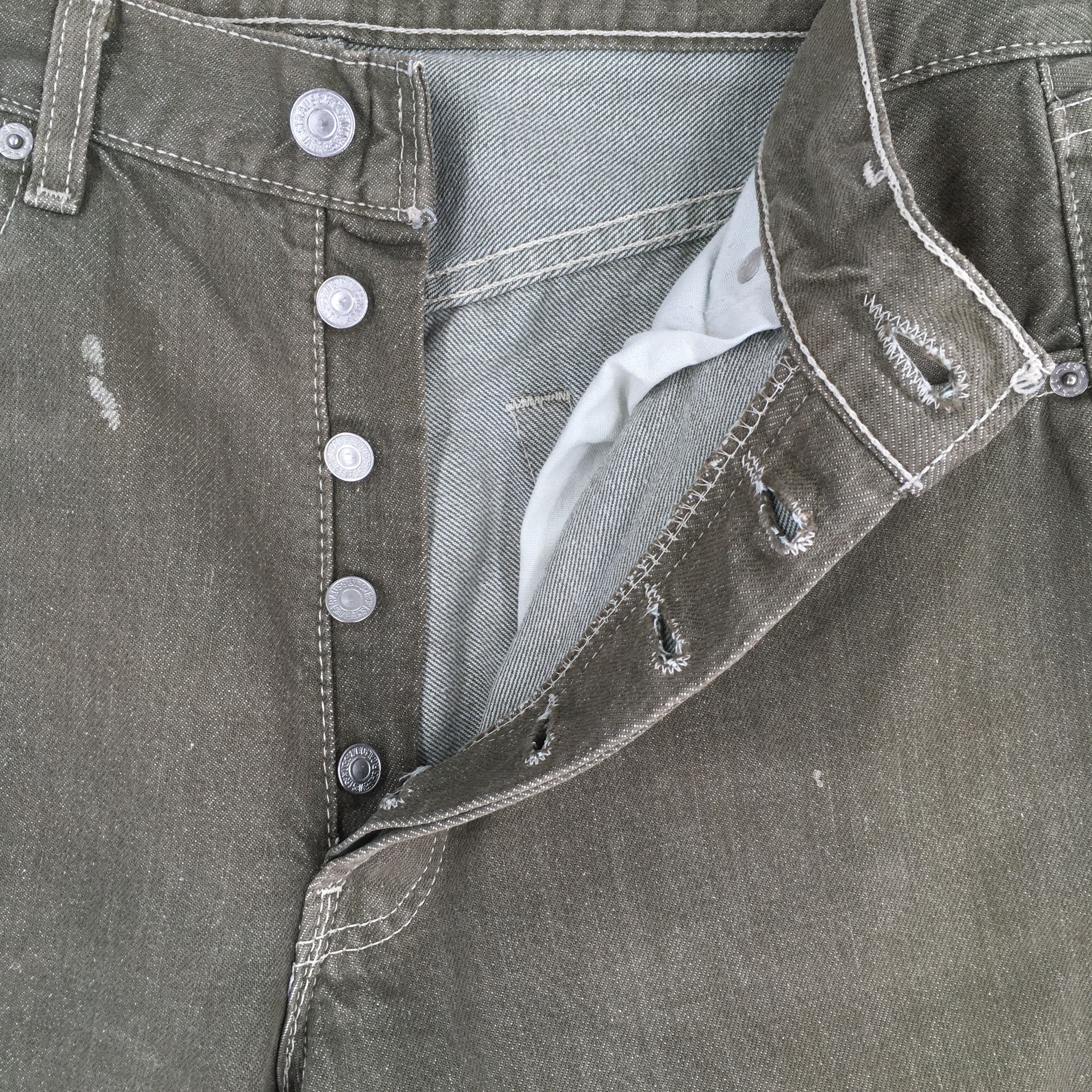 Levi's Size 31X30.5 Vintage 90s Levi's 501 Brown Jeans S947 Size 31" - 6 Thumbnail