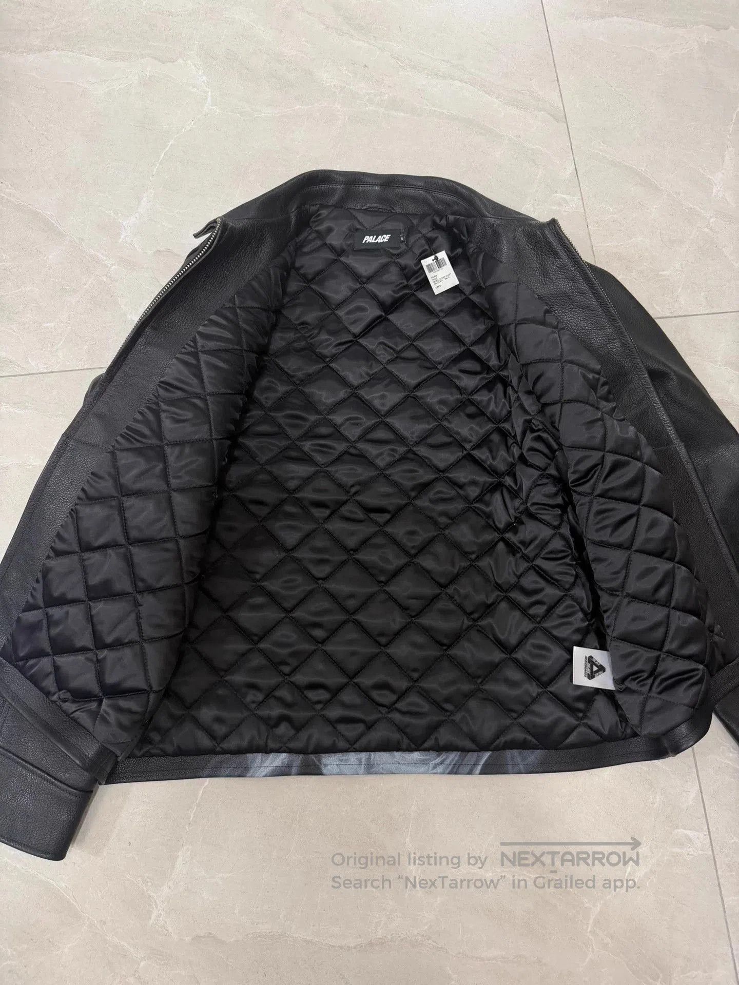 Palace Black Leather Zip-Front Jacket. Size US M / EU 48-50 / 2 - 2 Thumbnail