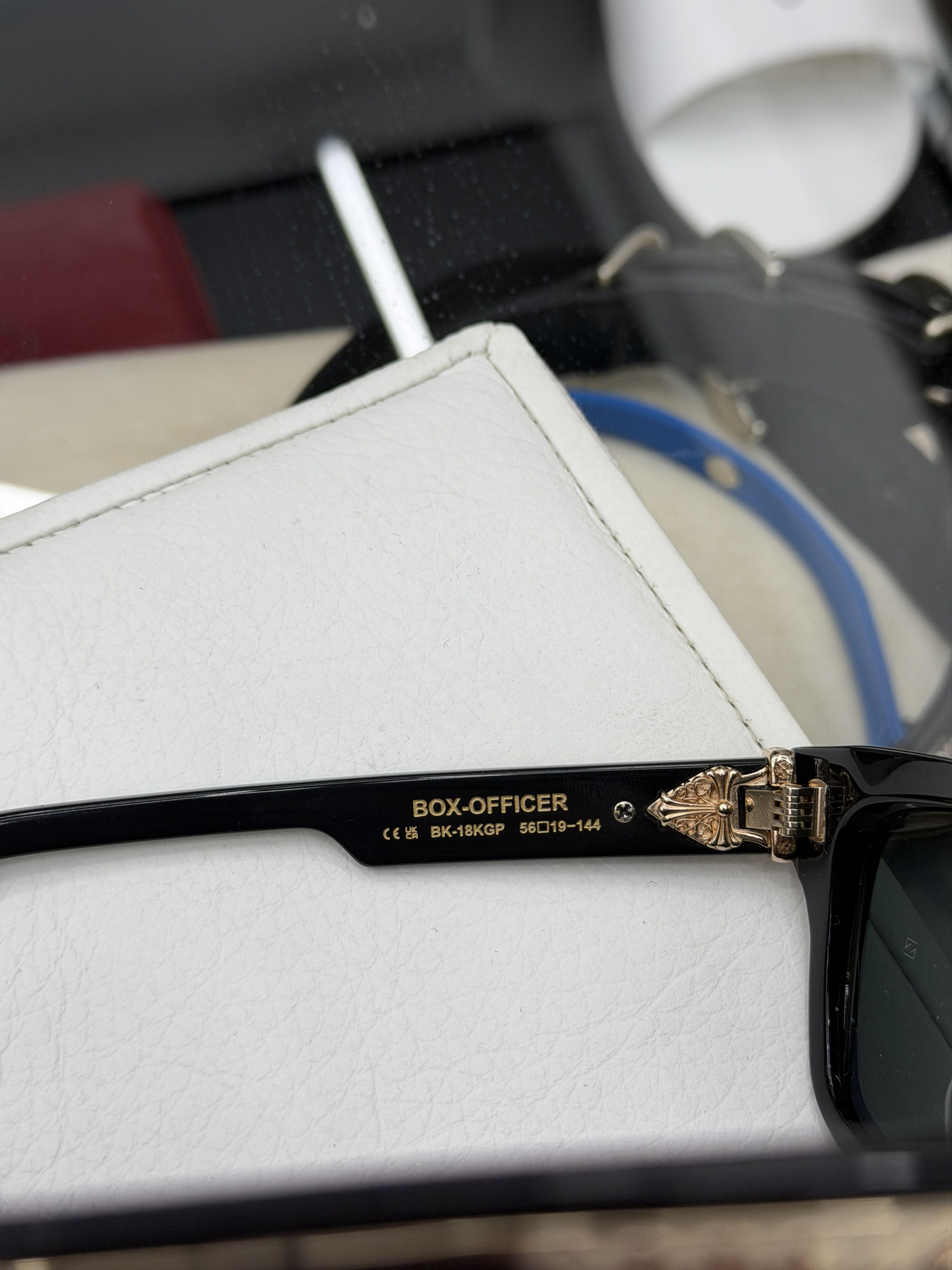 Chrome Hearts Chrome Hearts Box Officer Sunglasses Black/Gold Size ONE SIZE - 4 Thumbnail