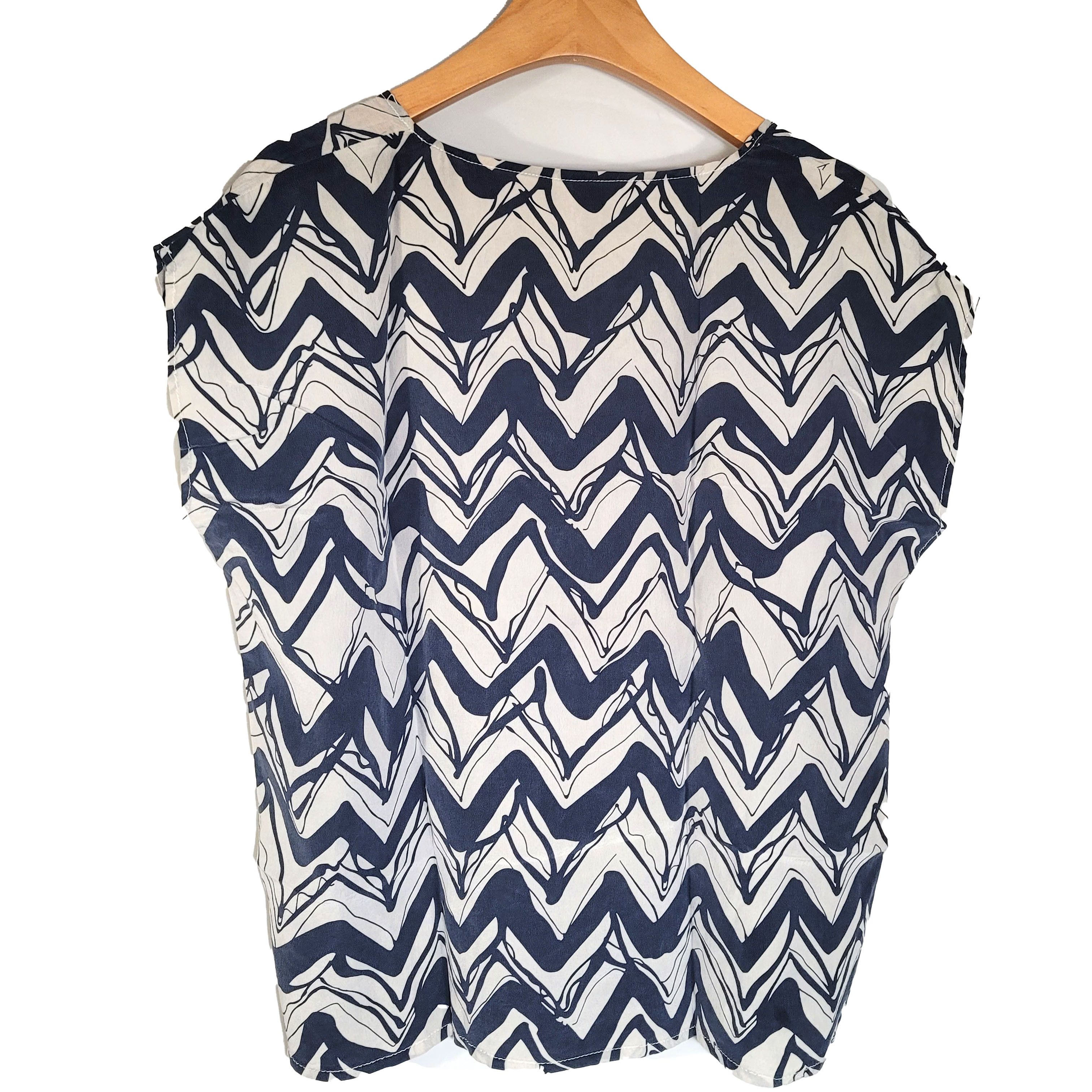 Other Women's 100% Silk Size XL Short Sleeve Top Shirt SDK374 Size XL / US 12-14 / IT 48-50 - 2 Thumbnail