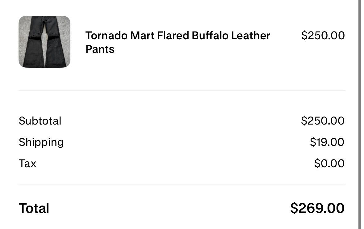 Tornado mart buffalo leather pants