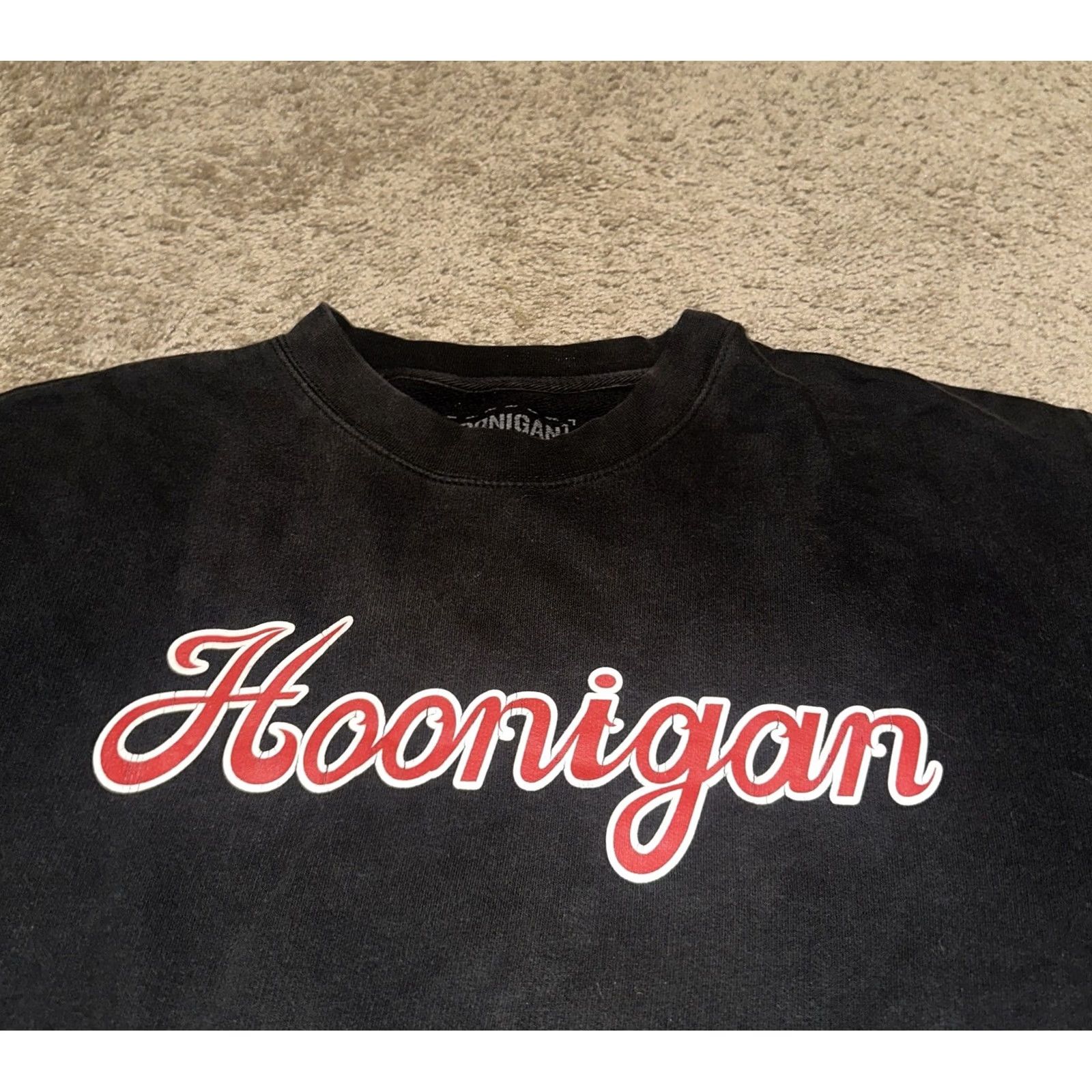 Vintage Hoonigan Sweatshirt Mens Large Pullover Cars Racing Spellout Black Crewneck Size US L / EU 52-54 / 3 - 2 Thumbnail