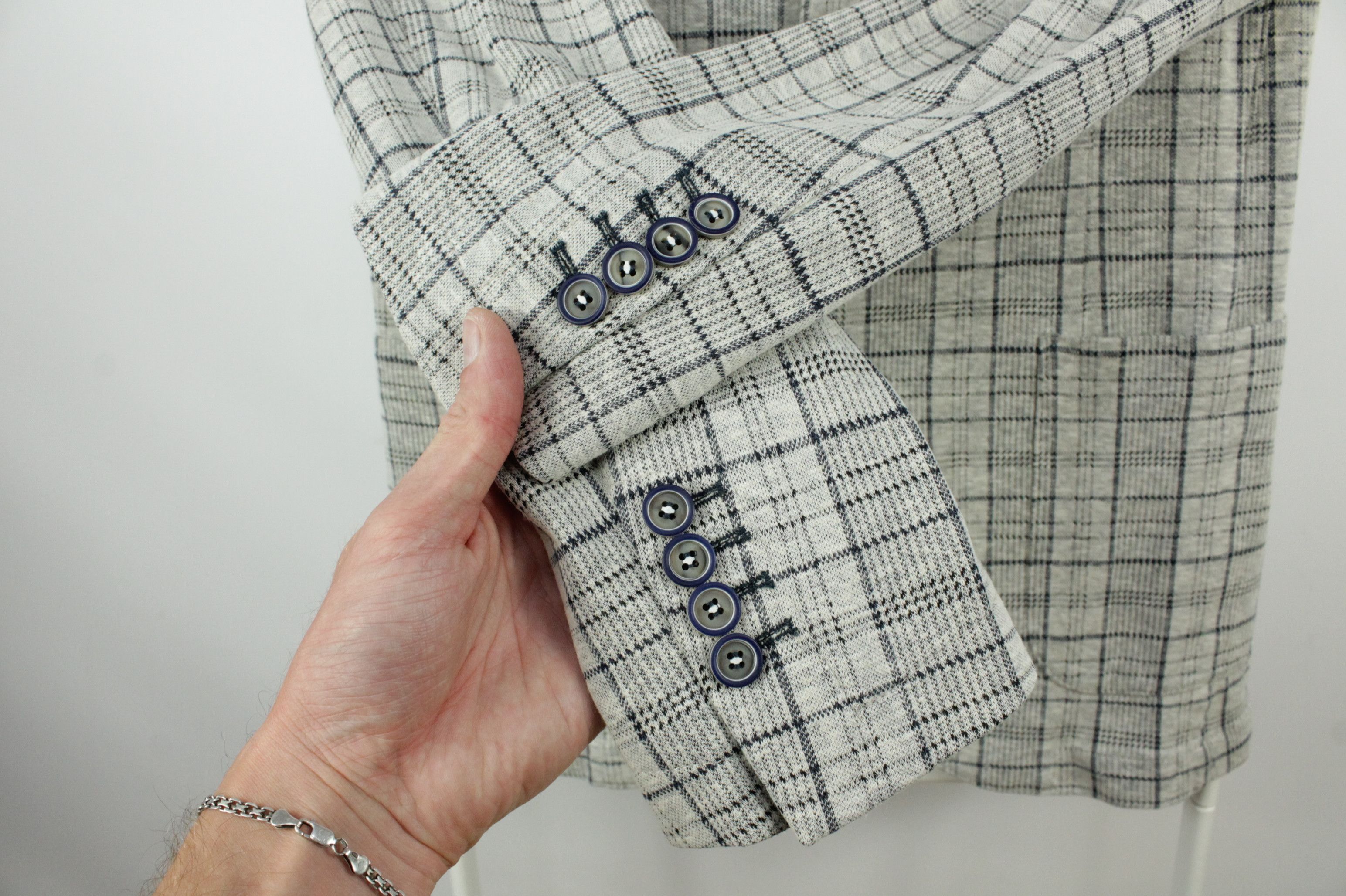 Other Breco's 1975 Check Cotton Blend Slim Fit Sport Coat Blazer Size US M / EU 48-50 / 2 - 4 Thumbnail