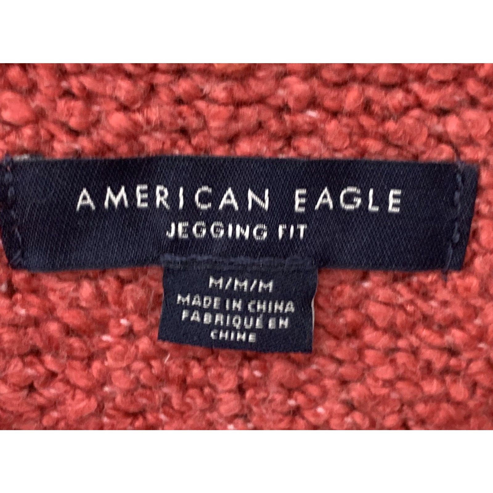 American Eagle Outfitters AMERICAN EAGLE Henley Sweater Medium Oversized Red Womens Size M / US 6-8 / IT 42-44 - 4 Thumbnail