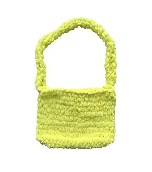 Individualized Shirts Handmade Knitted Fluffy Tote Bag Size ONE SIZE - 4 Thumbnail