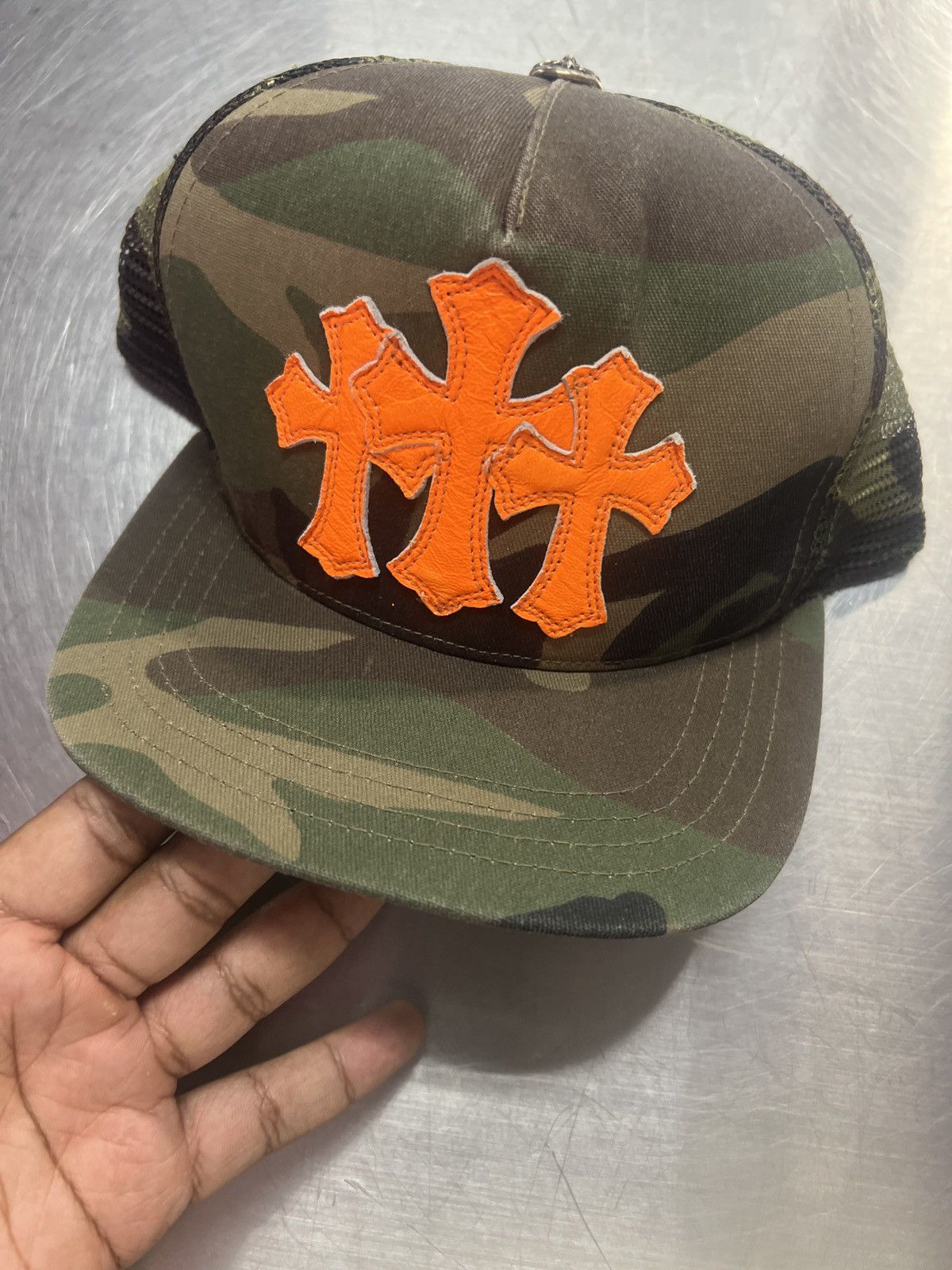 CHROME HEARTS メッシュキャップ オレンジ Chrome Hearts Orange Hat | Grailed