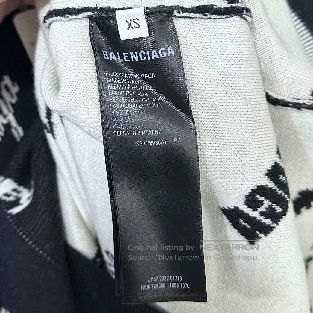 Balenciaga balenciaga patterned knit sweater in black. Size US XS / EU 42 / 0 - 5 Thumbnail
