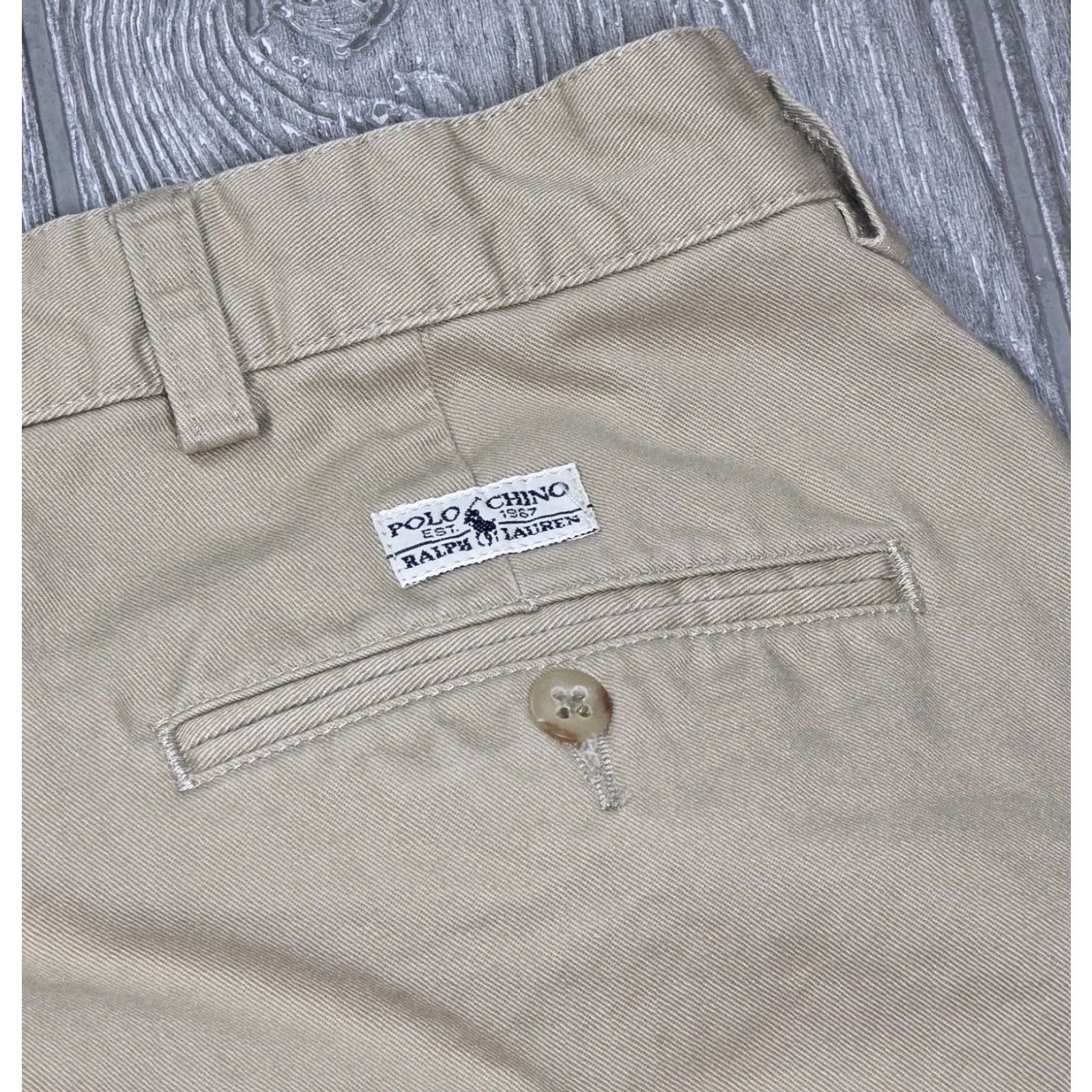 Polo Ralph Lauren VINTAGE Polo Ralph Lauren Mens Pleated Beige Hammond Chino 38x34 actual 36x31 Polo Ralph Lauren Andrew Chino Pant 90s Grunge Preppy Officer Men's Size US M / EU 48-50 / 2 - 5 Thumbnail