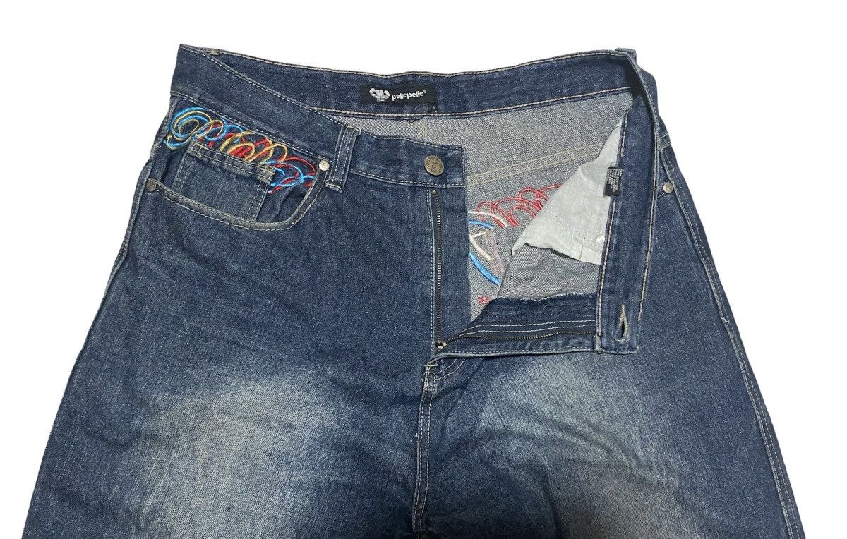 Marc Buchanan Pelle Pelle Multicolor Embroidered Baggy Jeans Size US 36 / EU 52 - 5 Thumbnail
