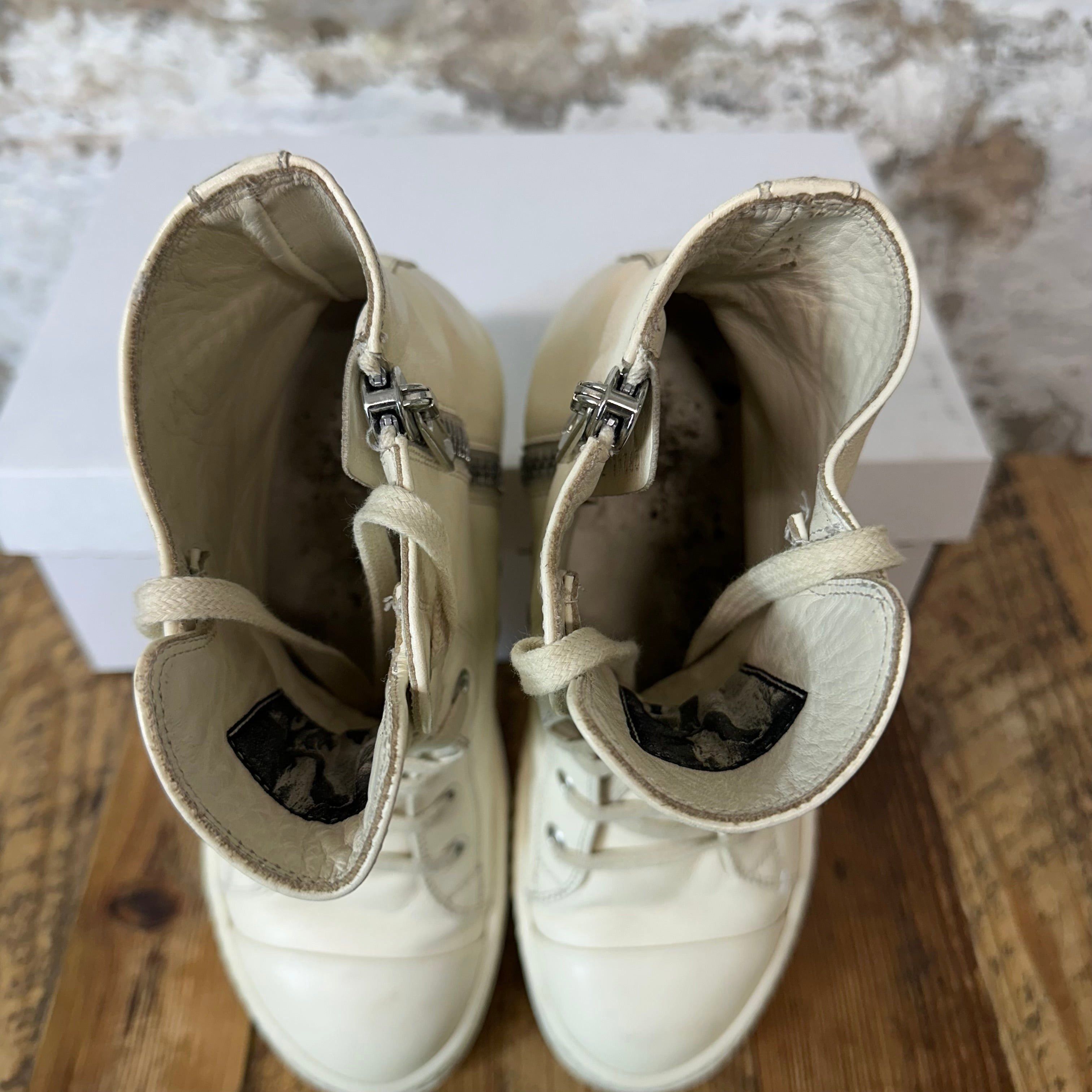 Rick Owens Rick Owens Ramone High Natural Milk Sneaker Sz 6 (38) Size US 6 / EU 39 - 4 Thumbnail