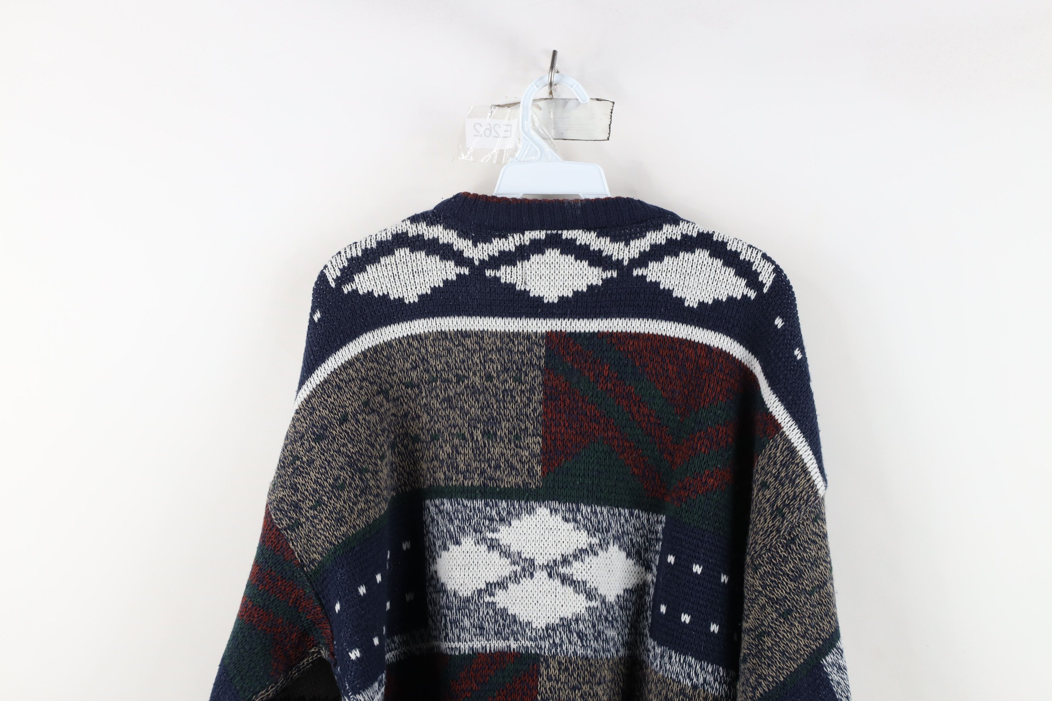 Vintage Vintage 90s Coogi Style Geometric Knit Crewneck Sweater Size US L / EU 52-54 / 3 - 10 Thumbnail