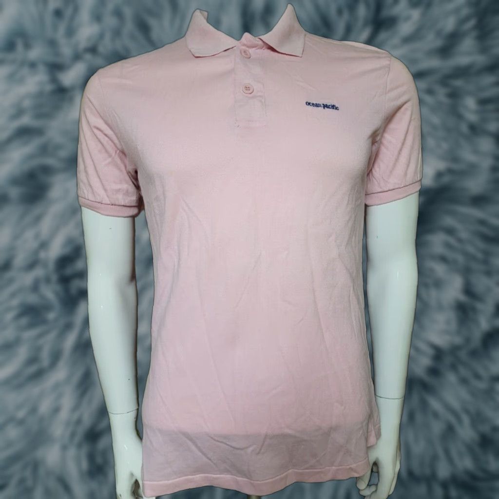 Ocean Pacific VTG Ocean Pacific Polo Shirt Logo OP Surfing Beach Polo Medium Pink Men's Shirt 70s 80s Vintage Surf Size US M / EU 48-50 / 2 - 1 Thumbnail