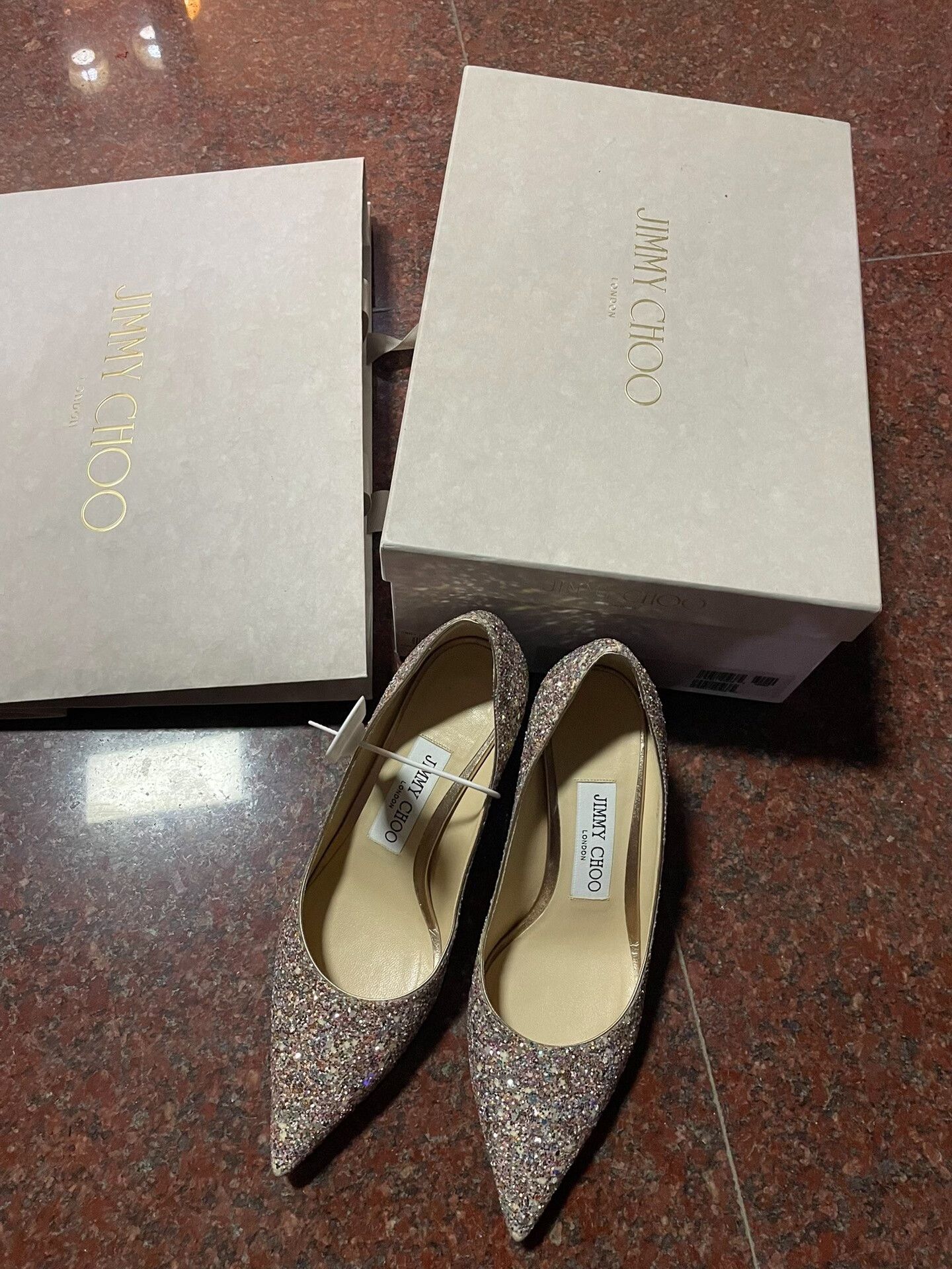 Jimmy Choo Jimmy Choo LOVE 85 Sequin Heels Size US 4.5 / IT 34.5 - 1 Thumbnail
