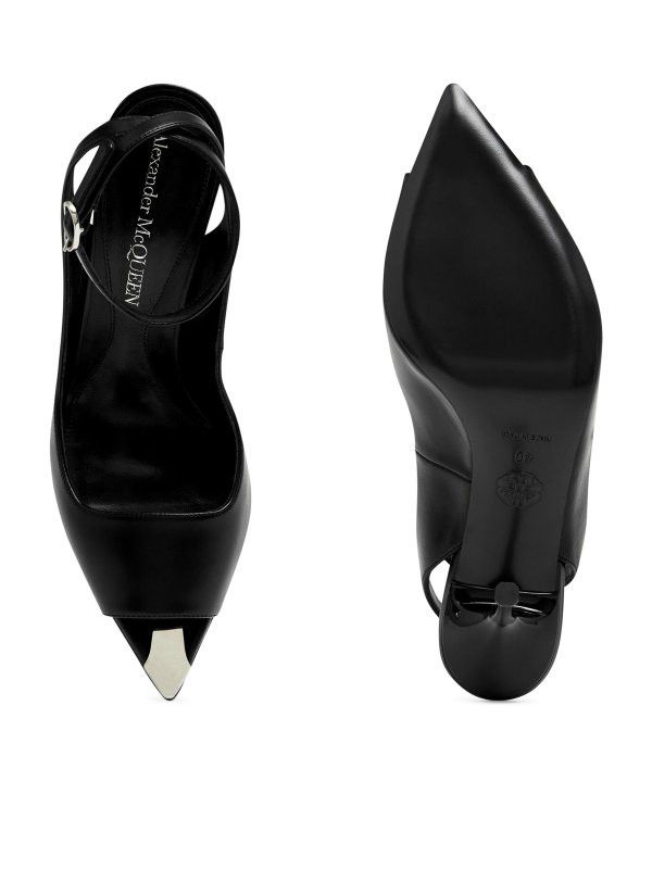 Alexander McQueen o1w1db10925 Punk Ankle Strap Sandal in Black Size US 8 / IT 38 - 4 Thumbnail