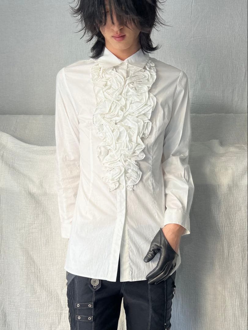 Japanese Brand Japanese brand frilled button up shirt Size US S / EU 44-46 / 1 - 1 Thumbnail