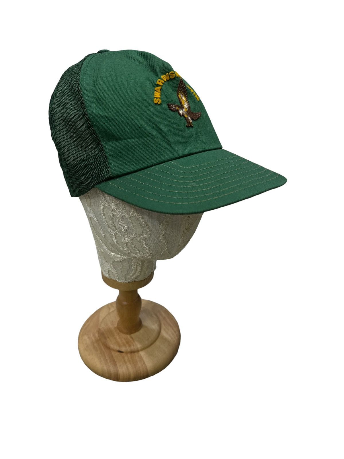 Designer × Vintage VINTAGE 1990s SWAROVSKI OPTIK TRUCKER CAP Size ONE SIZE - 2 Thumbnail