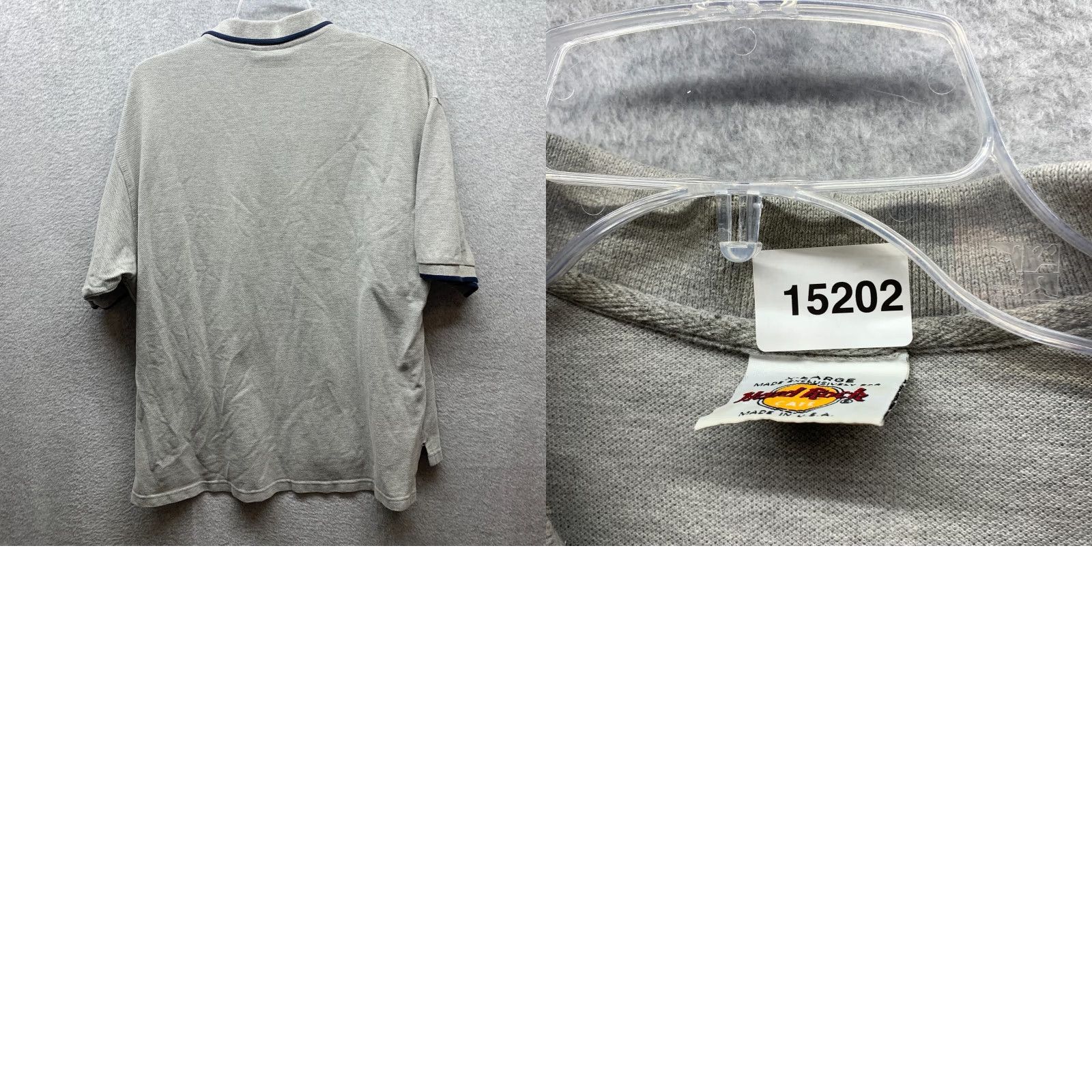 Hard Rock Cafe VINTAGE Hard Rock Polo Shirt XL Gray Mens Polo 90s Short Sleeve Collared Shirt Size US XL / EU 56 / 4 - 9 Thumbnail