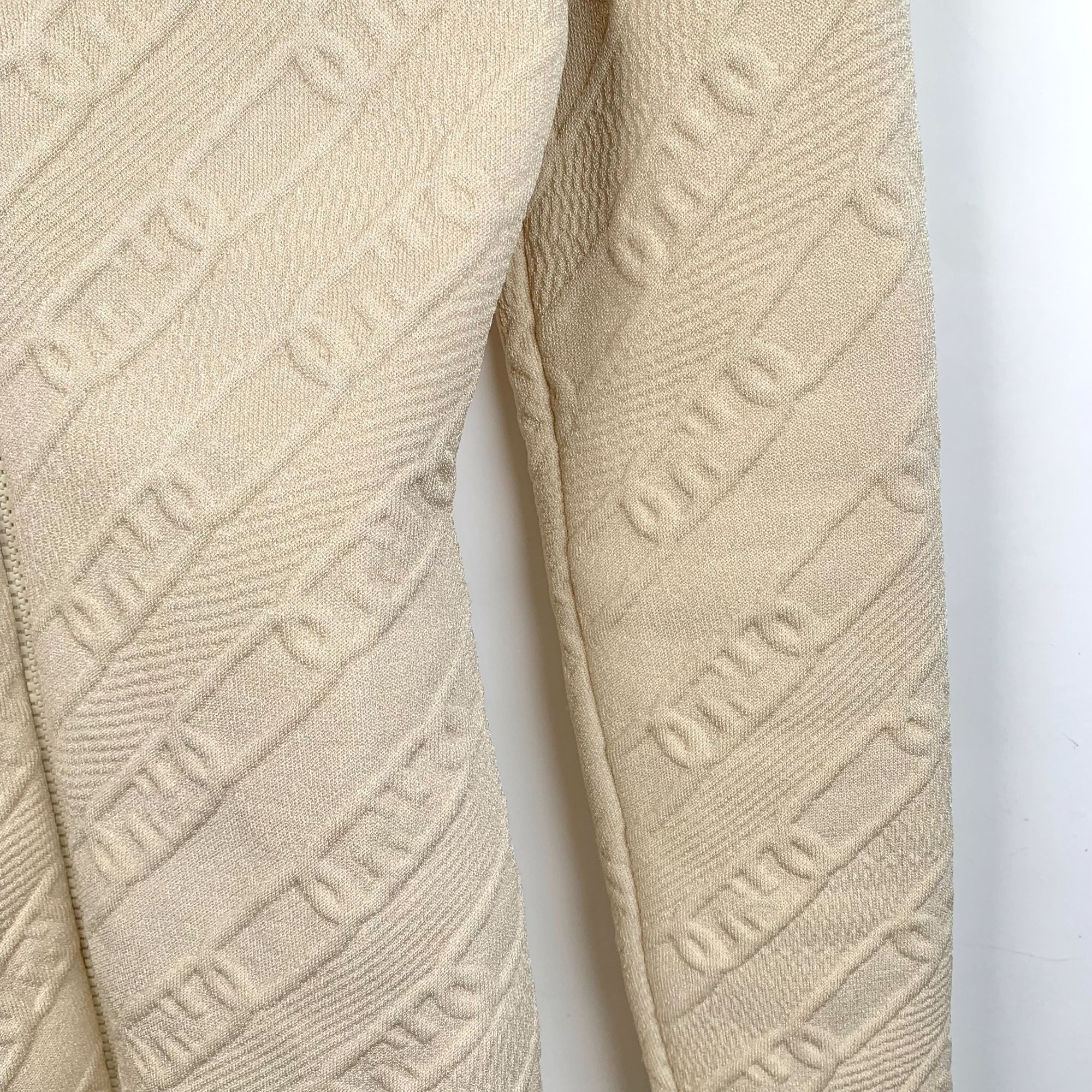 Fendi H11719 Fendi Beige Ribbed Knit Longline Cardigan Size S / US 4 / IT 40 - 4 Thumbnail