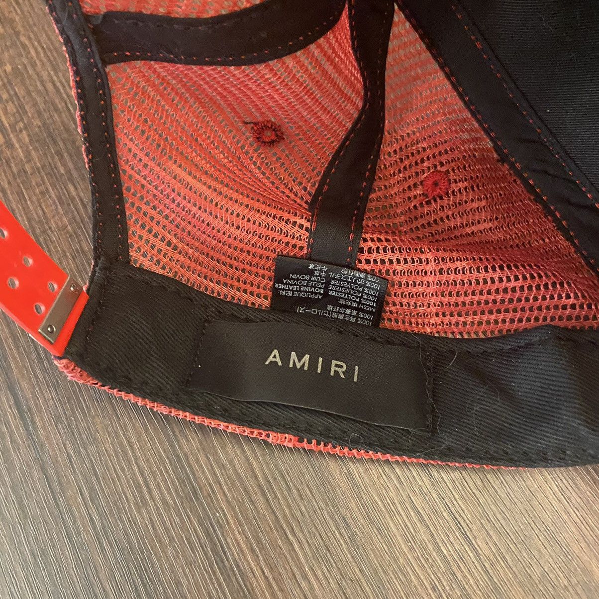 Amiri Amiri Leather 3 Star Hat Red Size ONE SIZE - 4 Thumbnail