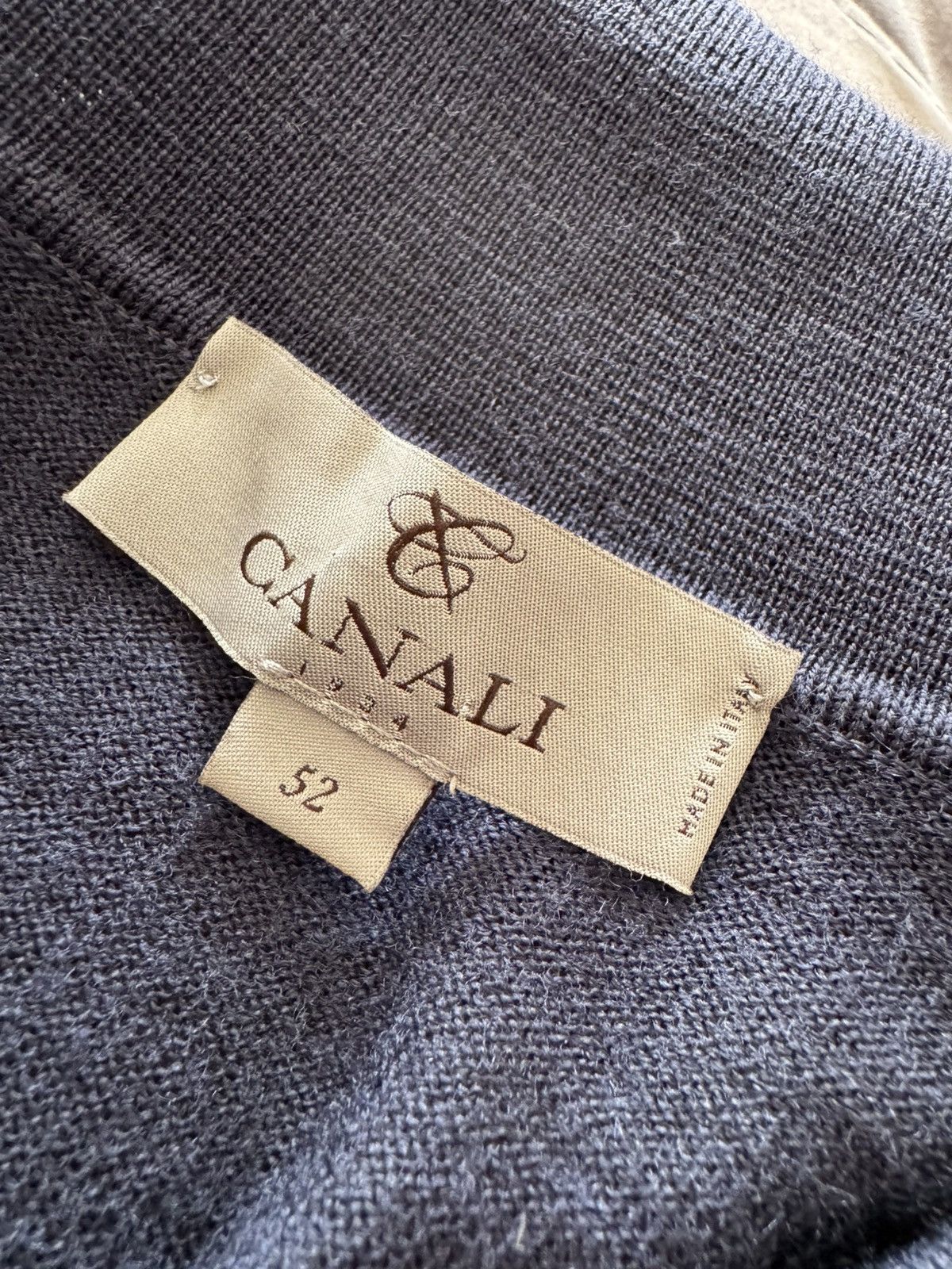 Canali CANALI wool knit polo SEE TAPE MEASUREMENTS IN PHOTOS Size US L / EU 52-54 / 3 - 17 Thumbnail