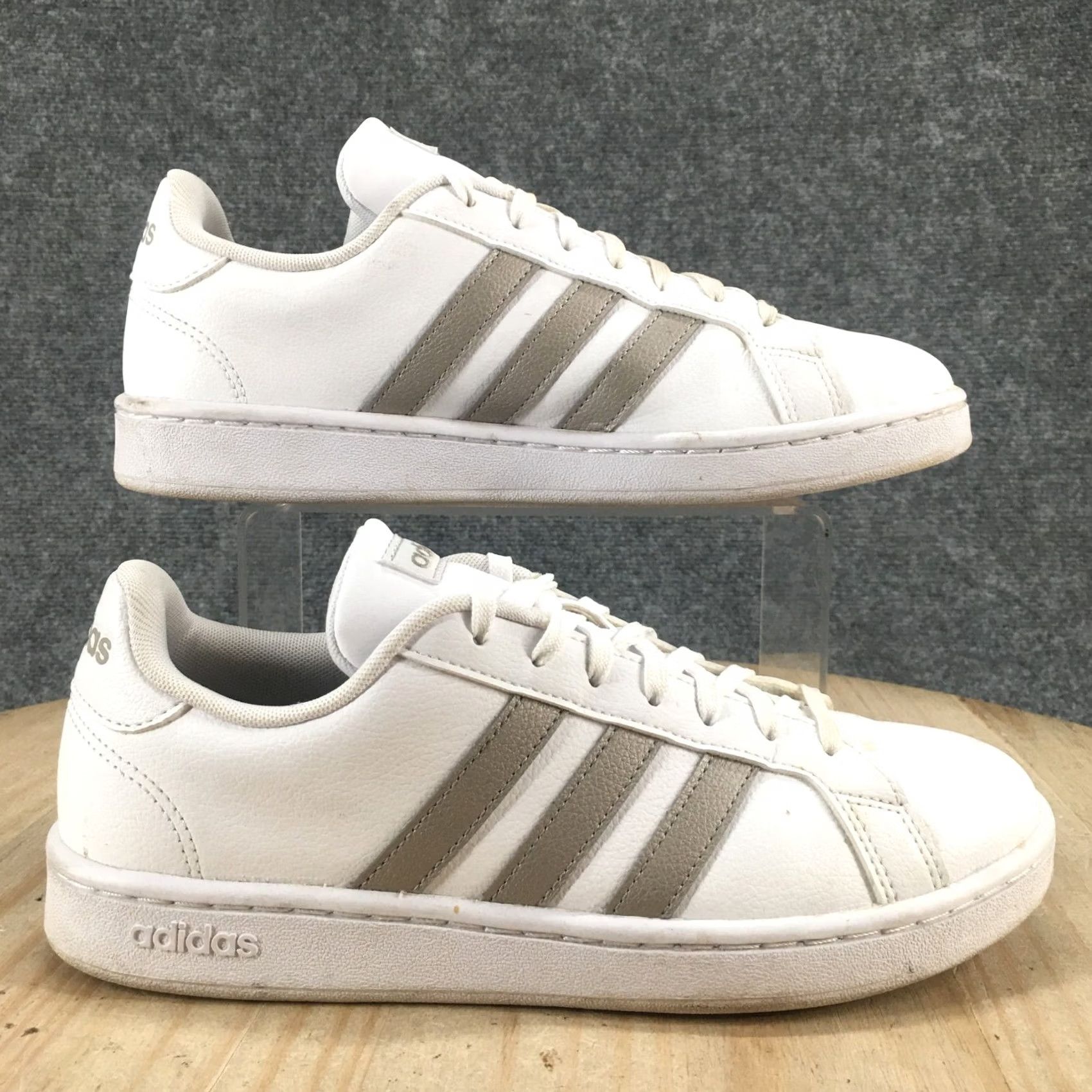 Adidas Adidas Sneaker Men 8.5 White Grand Court Lace Up Round Toe Casual Comfort F36485 Size US 9 / EU 42 - 2 Thumbnail