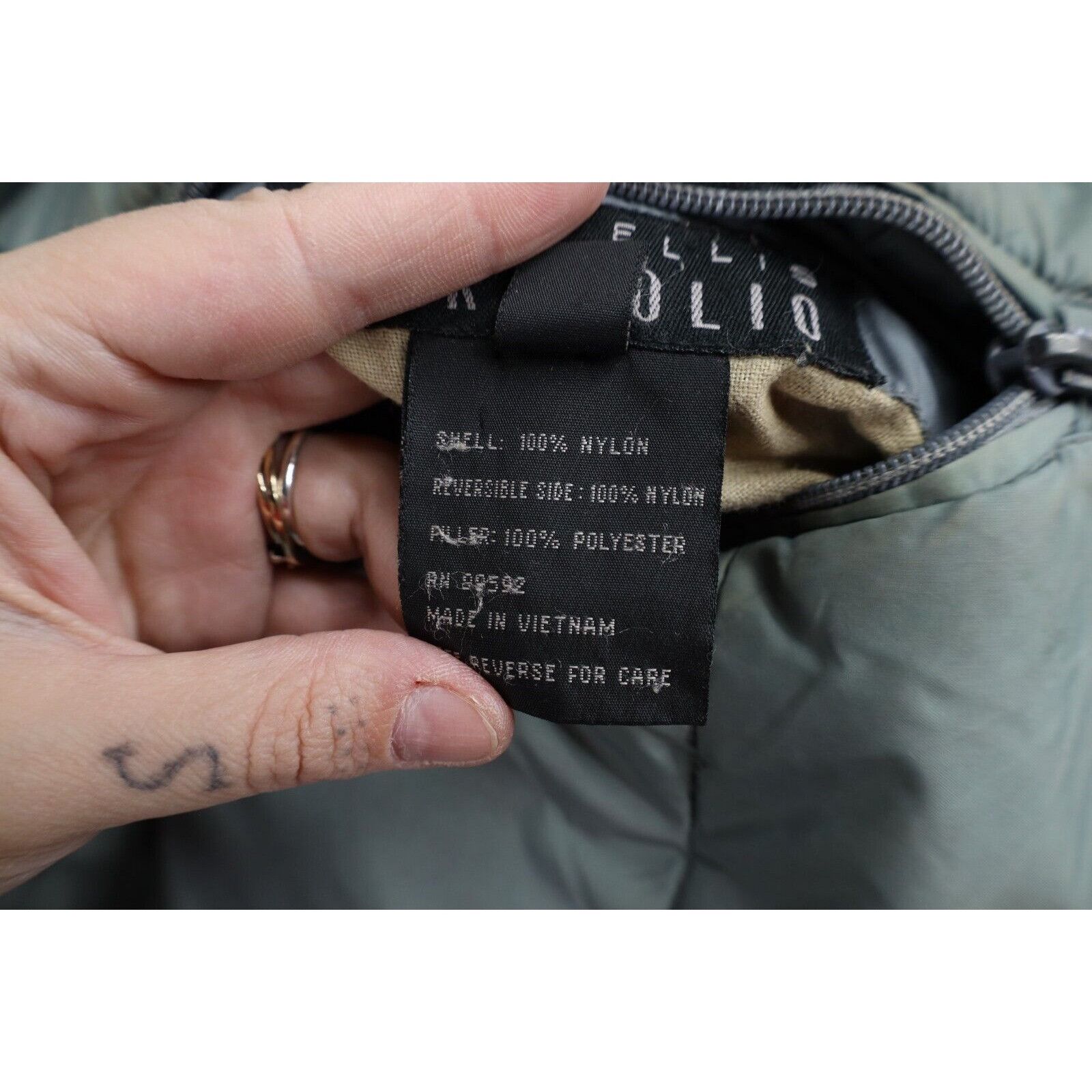 Perry Ellis × Vintage Vintage 90s Perry Ellis Faded Reversible Puffer Jacket 4XL Size US XXL / EU 58 / 5 - 13 Thumbnail
