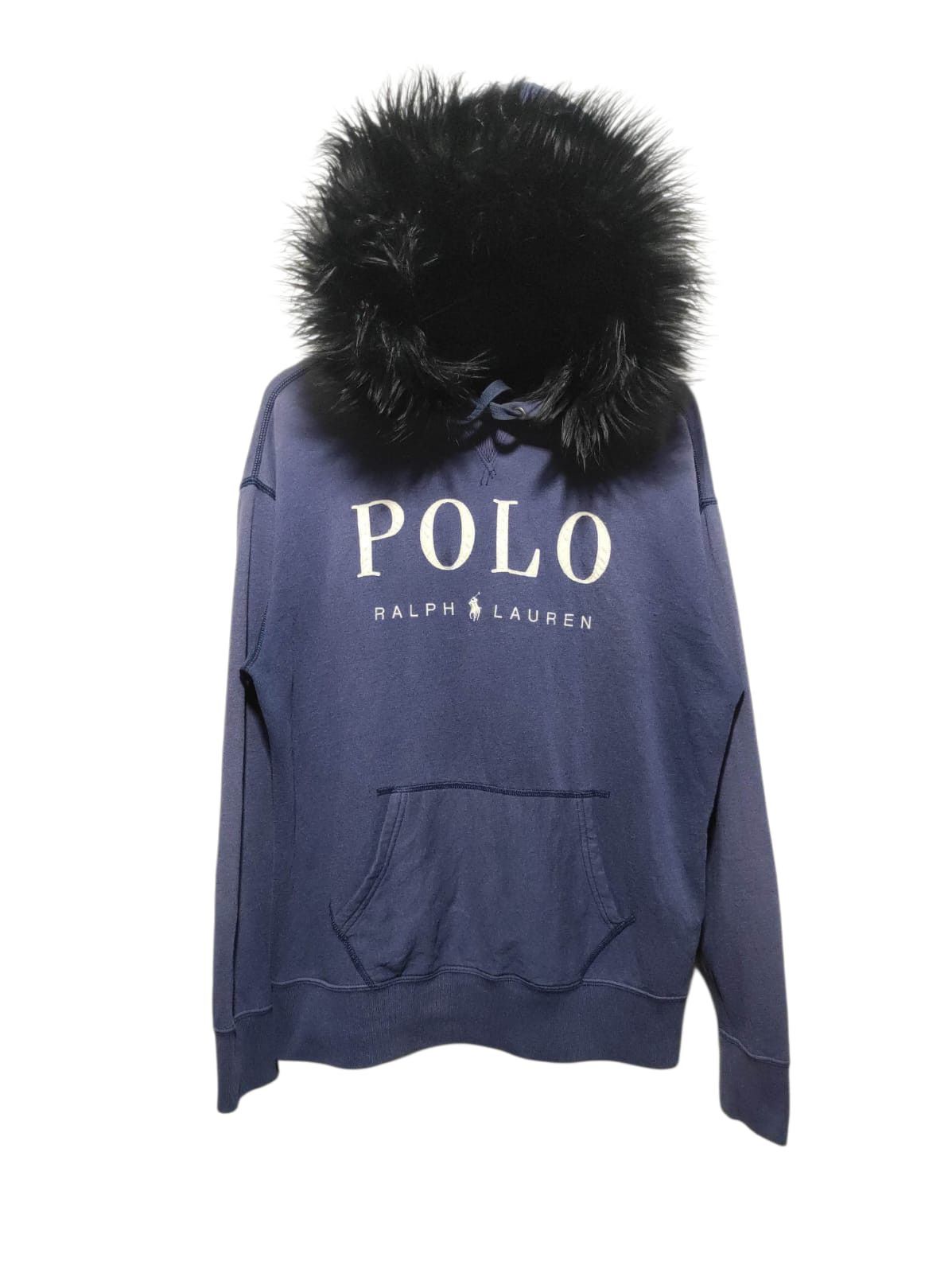 If Six Was Nine Polo Ralph Lauren navy faded Fur Hoodie Lgb Style Size US M / EU 48-50 / 2 - 1 Thumbnail