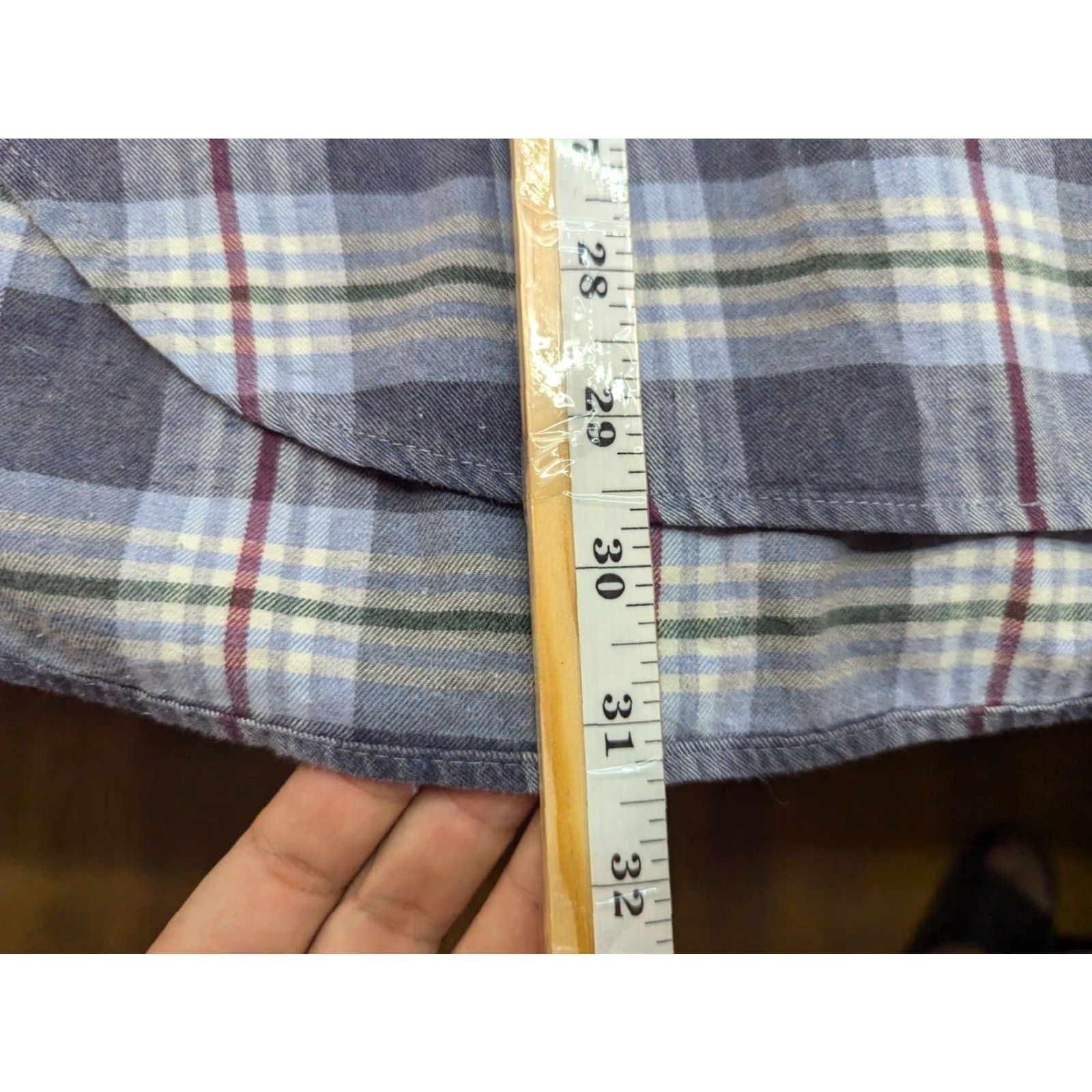 Valentino VALENTINO Jeans Button-Down Shirt Plaid Check Front Pocket 41 Mens Casual Shirt Size US L / EU 52-54 / 3 - 5 Thumbnail