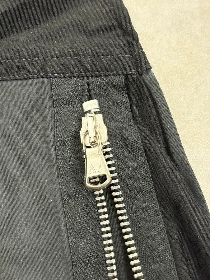 Armani 2000s Armani Black Zip Hybrid Cordurroy Pants Size US 28 / EU 44 - 10 Thumbnail