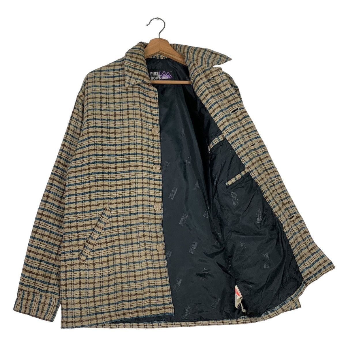 Japanese Brand FIRST DOWN Small Checked Casual Flannel Jacket #0905-C40 Size US M / EU 48-50 / 2 - 7 Thumbnail