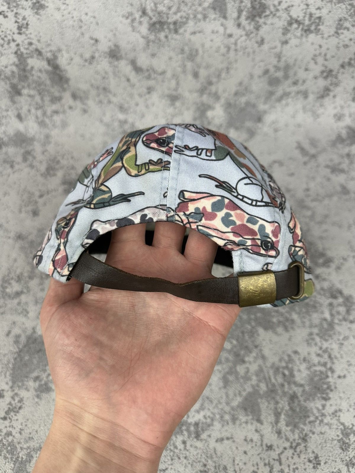 Designer Route One 90s Frog Pattern 5-Panel Hat Faux Suede Brim Size ONE SIZE - 5 Thumbnail