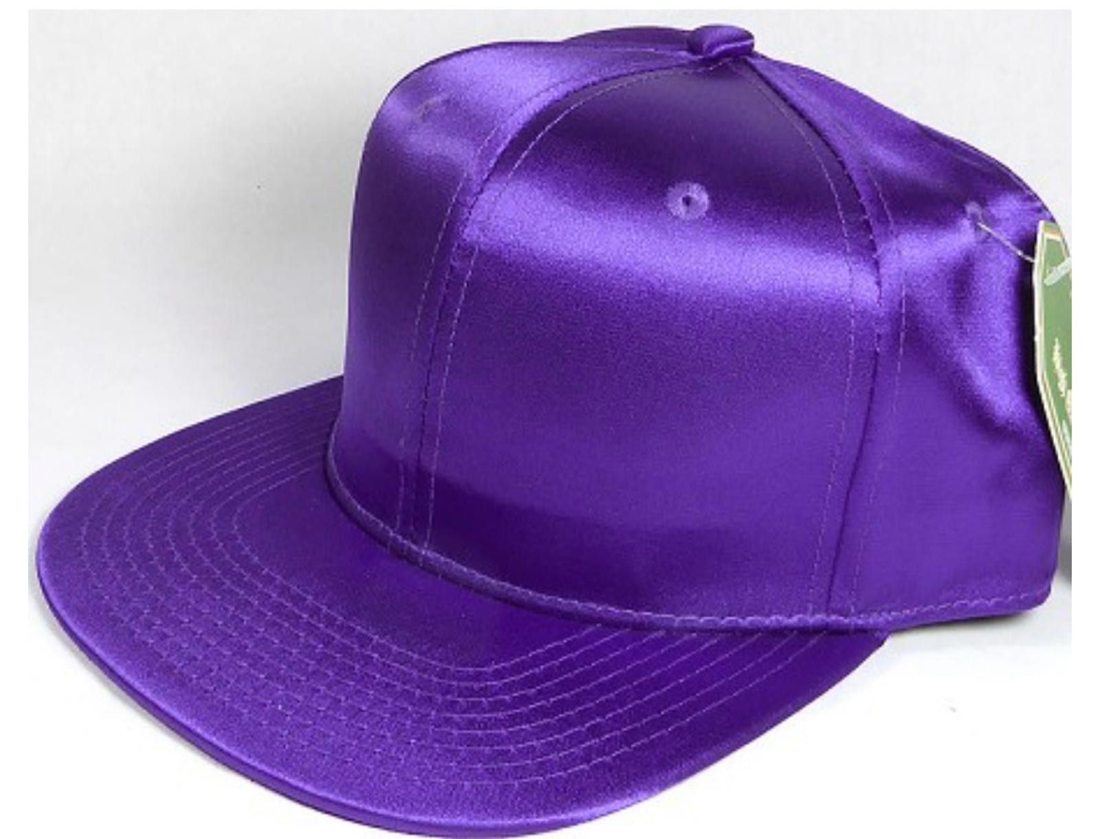 Other Faux Satin Silk Adult Flat Brim Snap Hat Size ONE SIZE - 1 Thumbnail